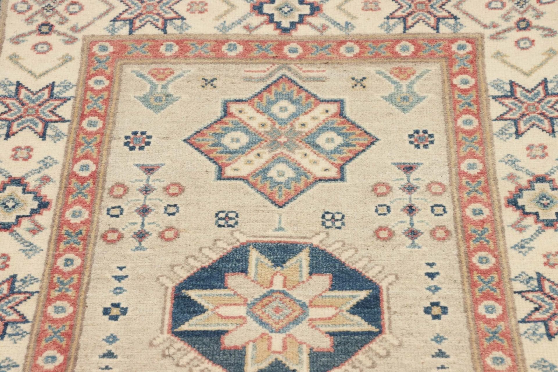 Handgeknüpfter Kazak Orientteppich, 81 × 125 cm, Wolle