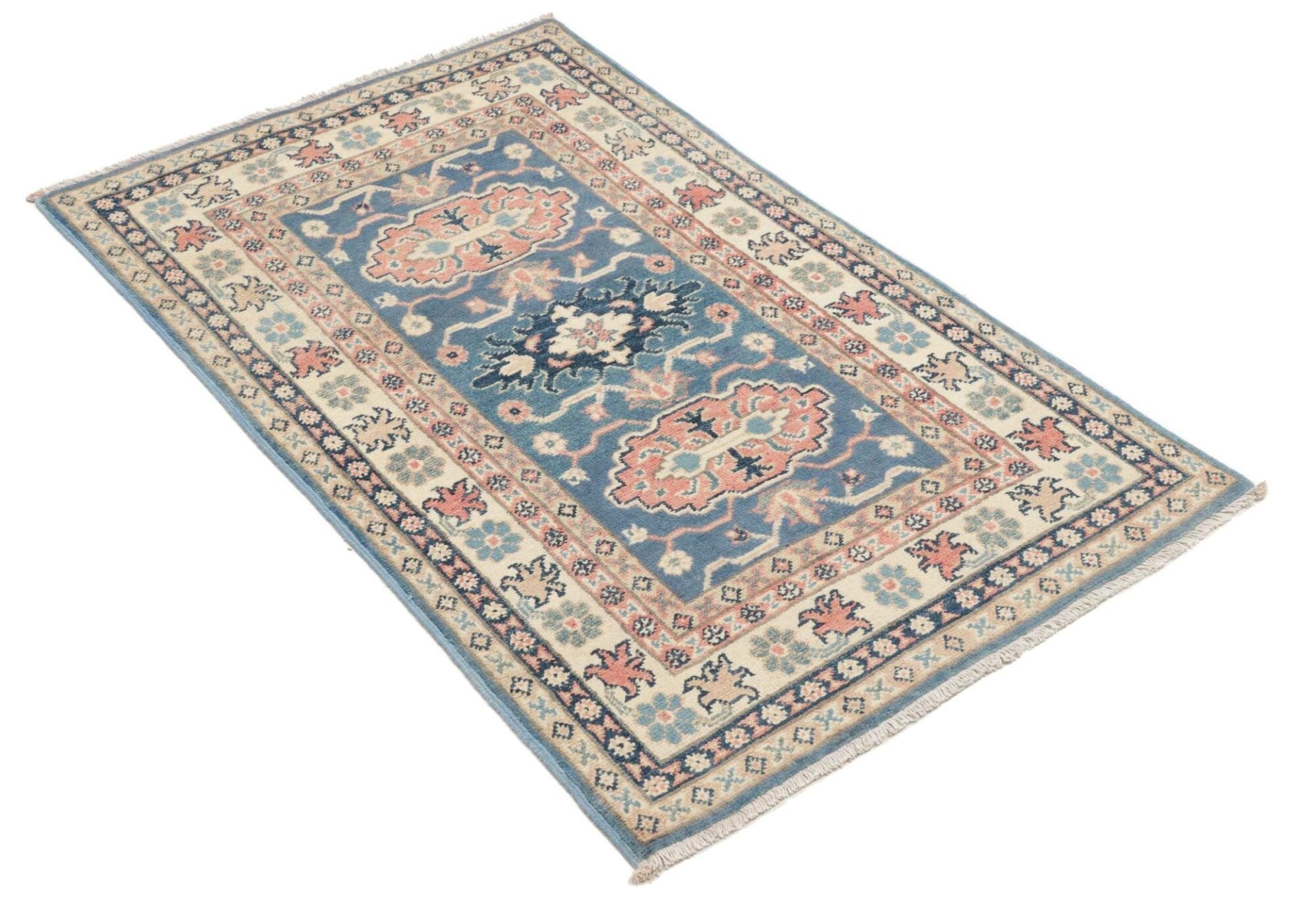 Kazak Orientteppich 80 × 130 cm aus Wolle, handgeknüpft