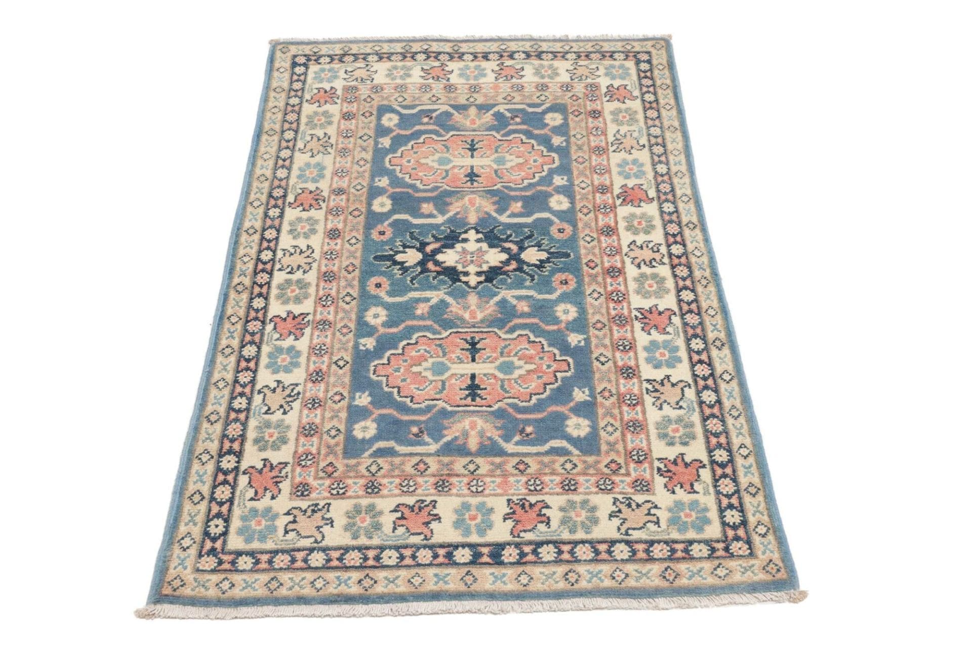 Kazak Orientteppich 80 × 130 cm aus Wolle, handgeknüpft