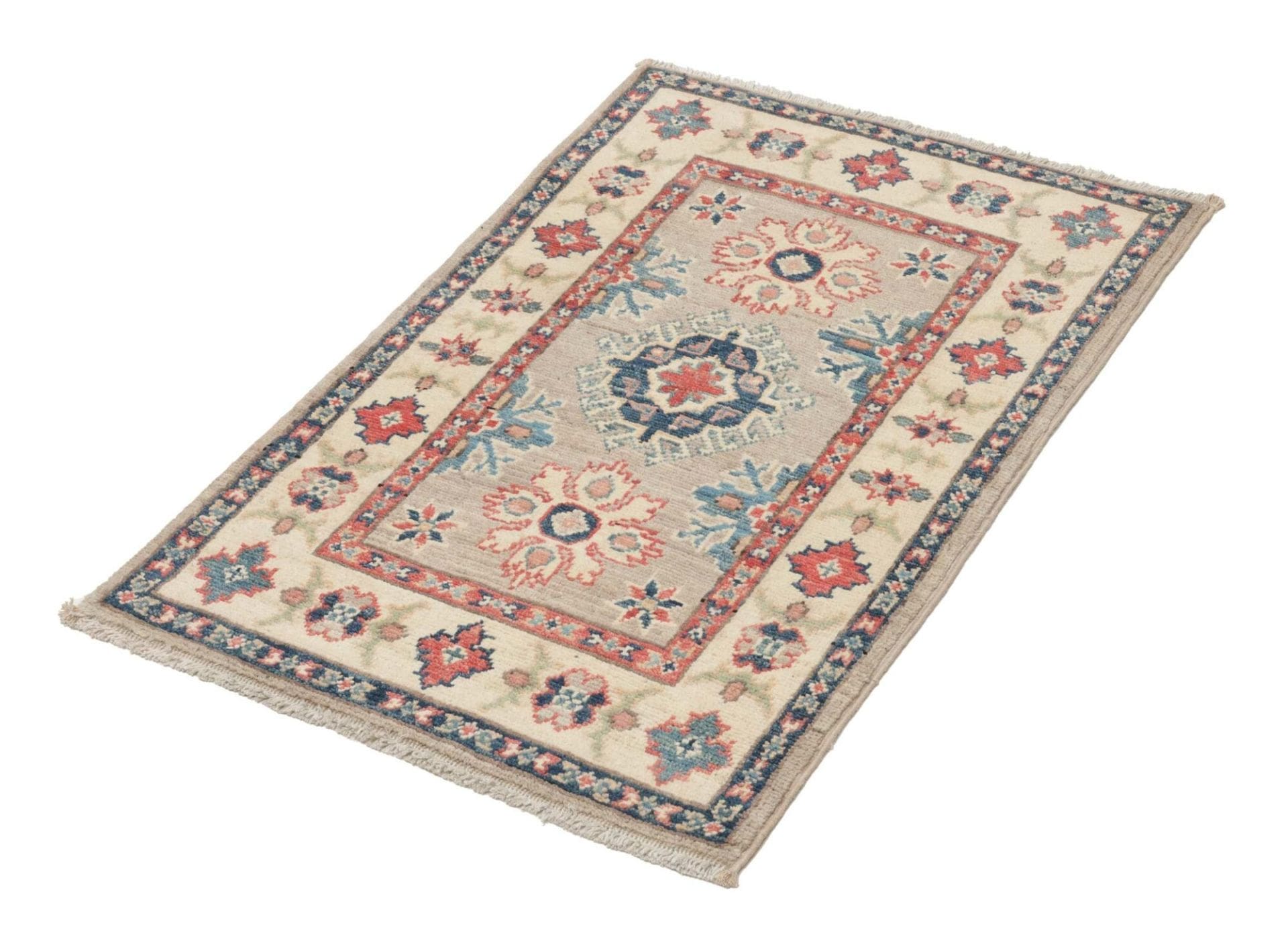 Kazak Orientteppich 65 × 90 cm aus Wolle, handgeknüpft