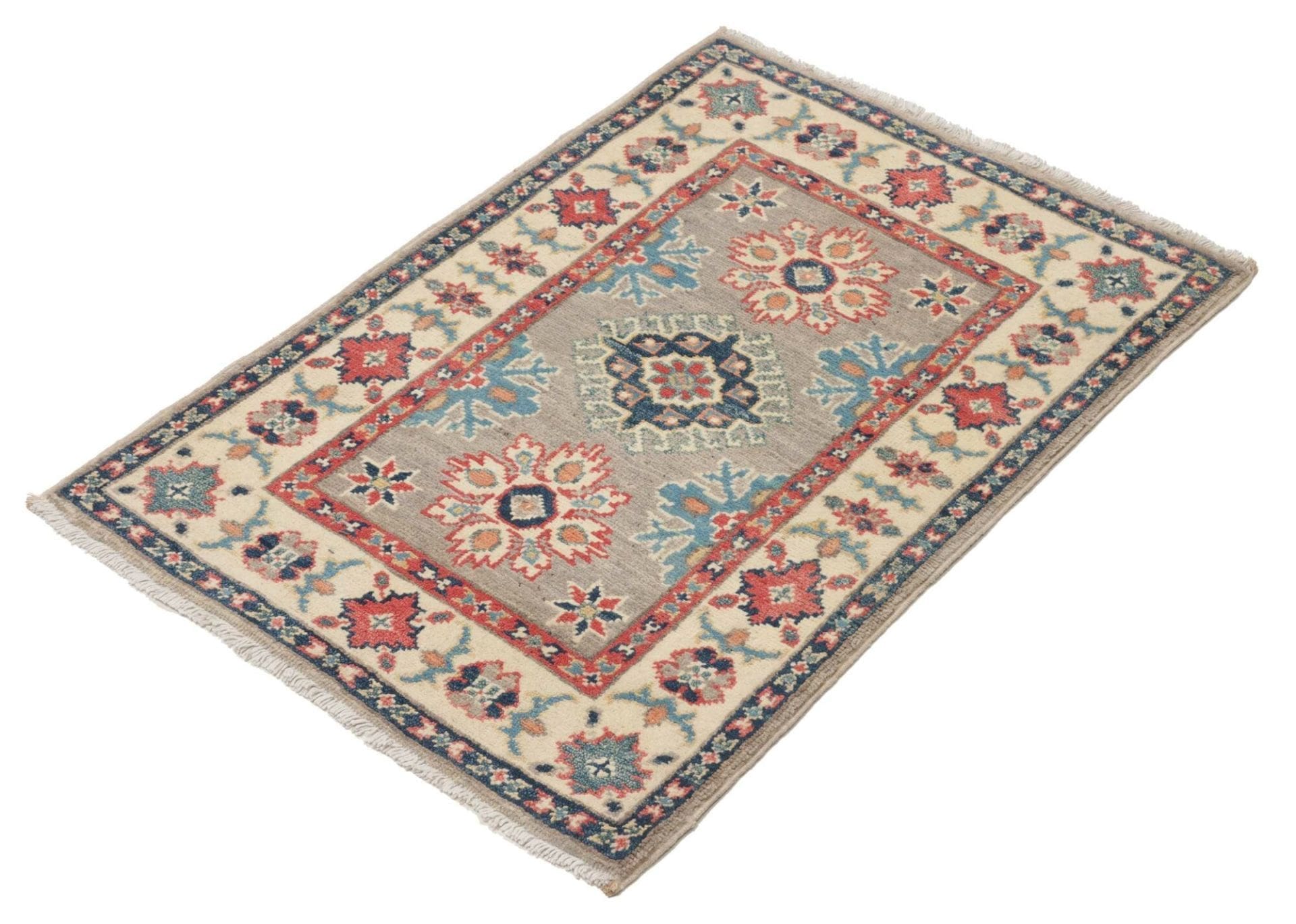 Handgeknüpfter Kazak Orientteppich, 66 × 88 cm, Wolle