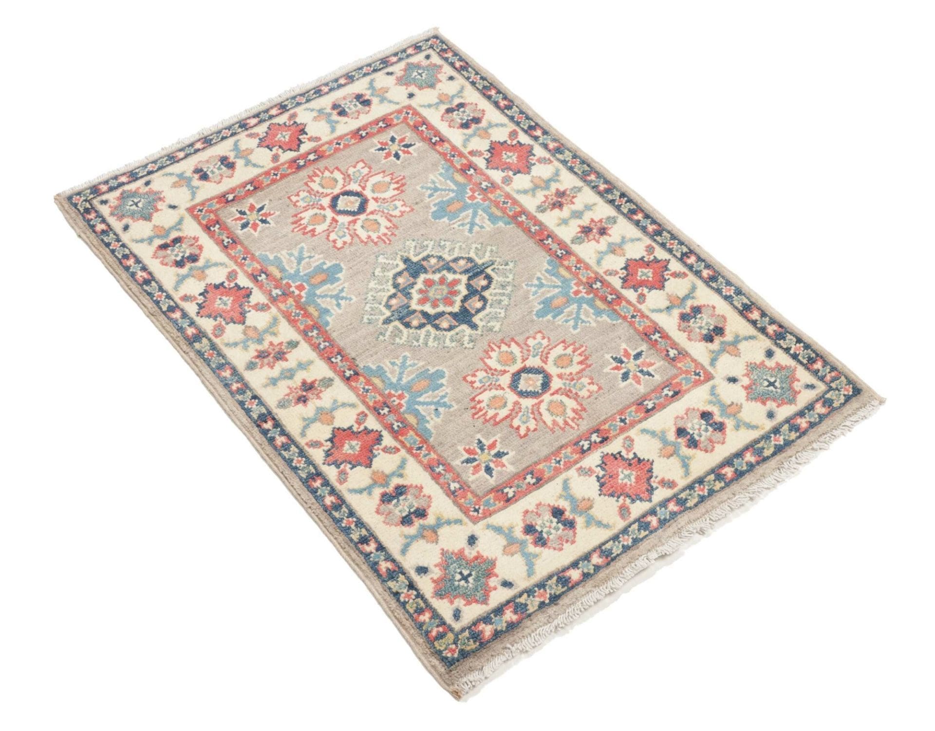 Handgeknüpfter Kazak Orientteppich, 66 × 88 cm, Wolle