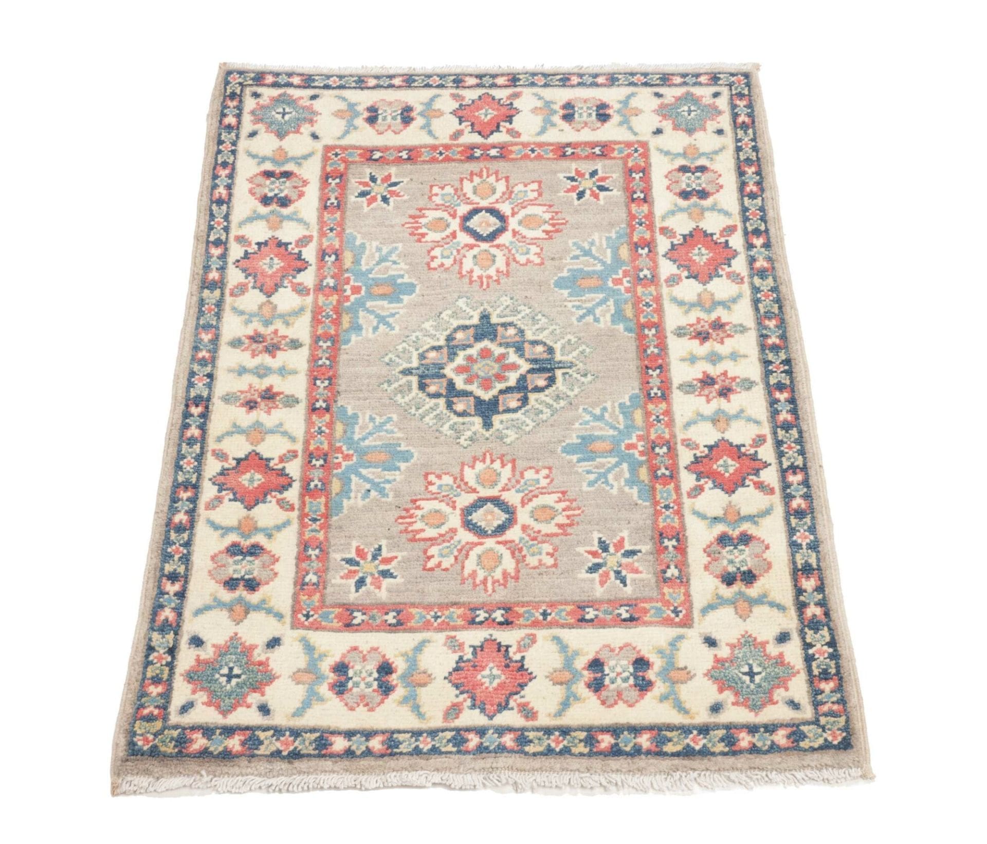 Handgeknüpfter Kazak Orientteppich, 66 × 88 cm, Wolle