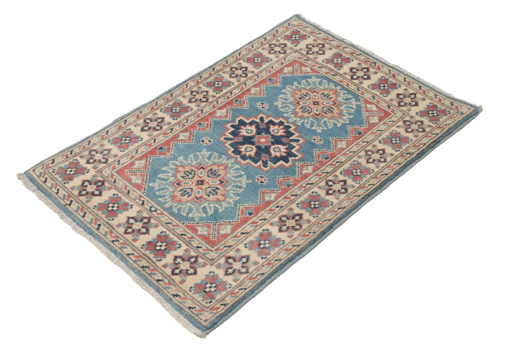 Kazak Orientteppich aus Pakistan, 65 × 90 cm