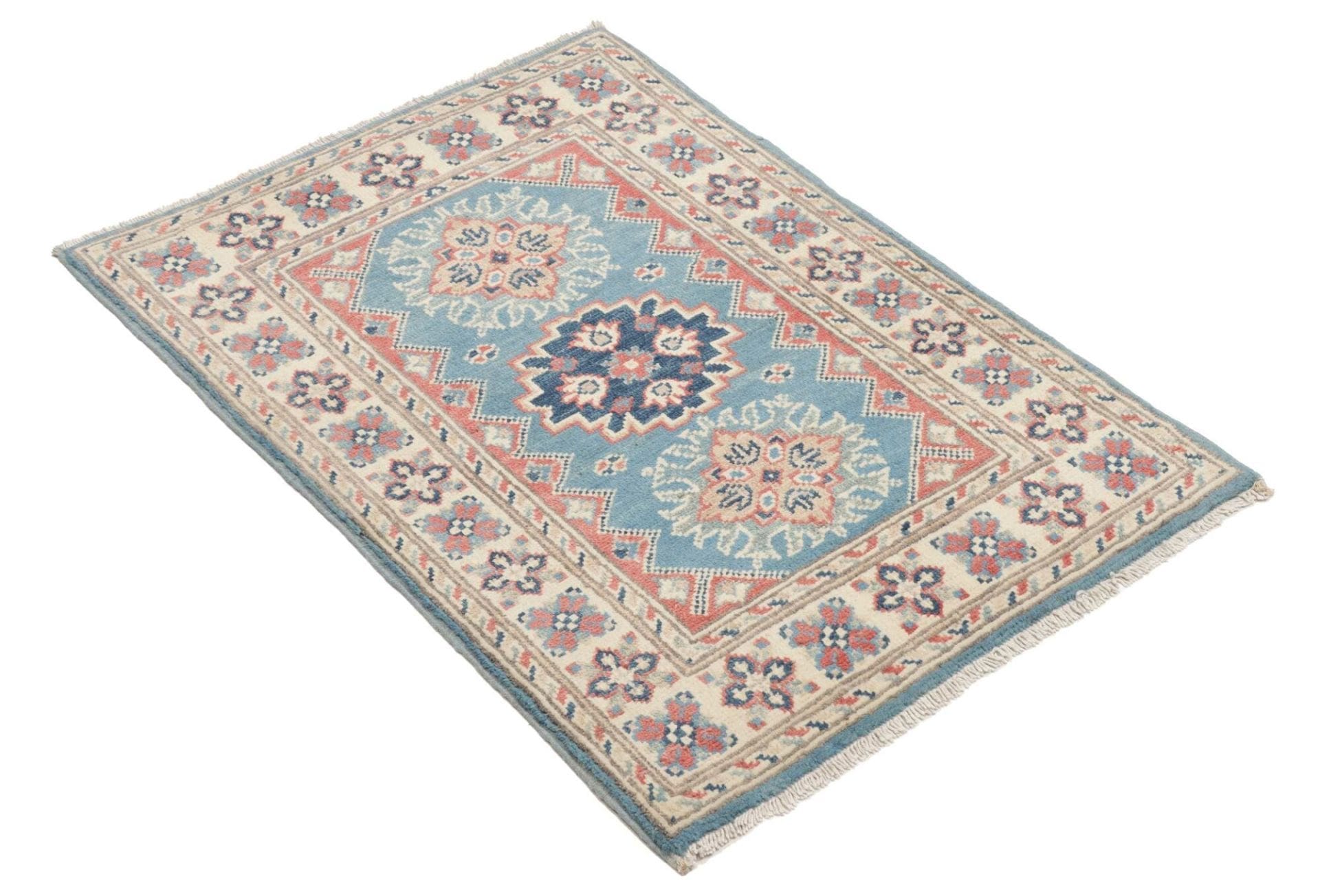 Kazak Orientteppich aus Pakistan, 65 × 90 cm