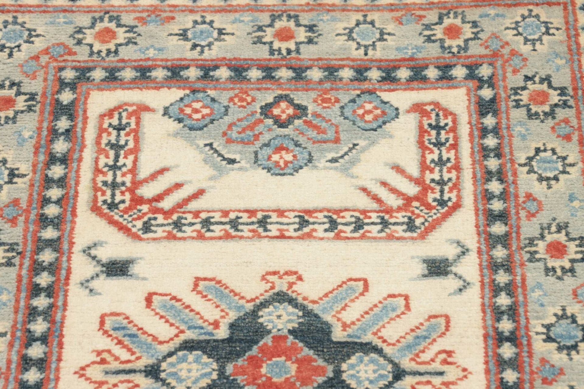 Handgeknüpfter Kazak Orientteppich, 63 × 90 cm, Wolle