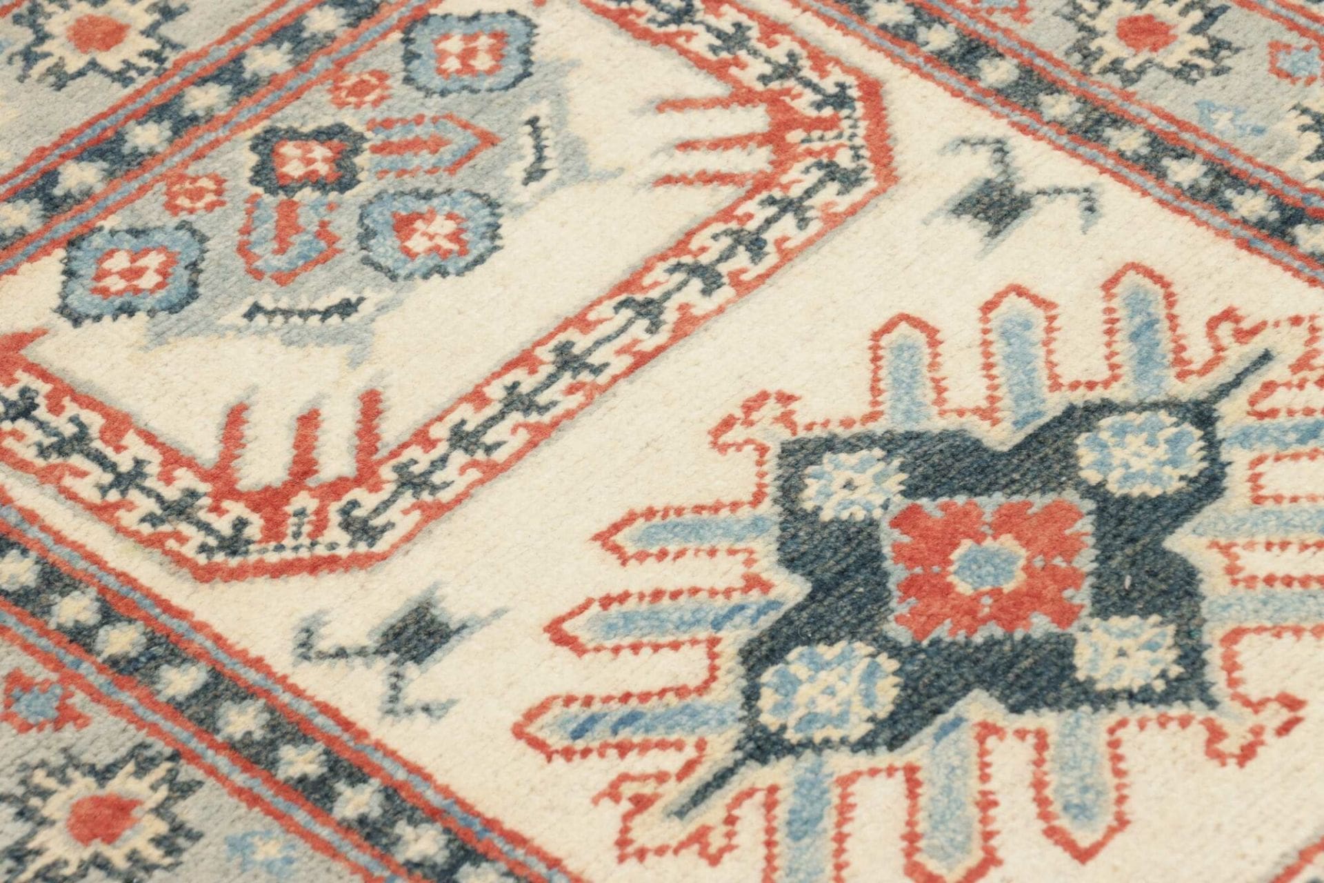 Handgeknüpfter Kazak Orientteppich, 63 × 90 cm, Wolle