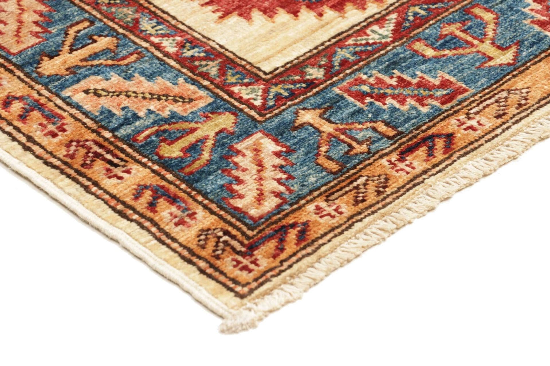 Kazak Orientteppich 65 × 89 cm aus Wolle, handgeknüpft