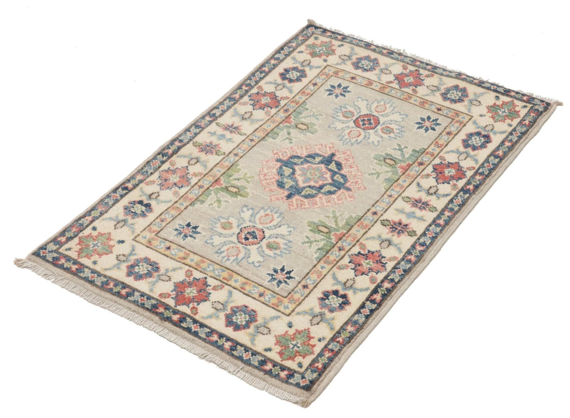 Kazak Orientteppich aus Pakistan, 64 × 90 cm