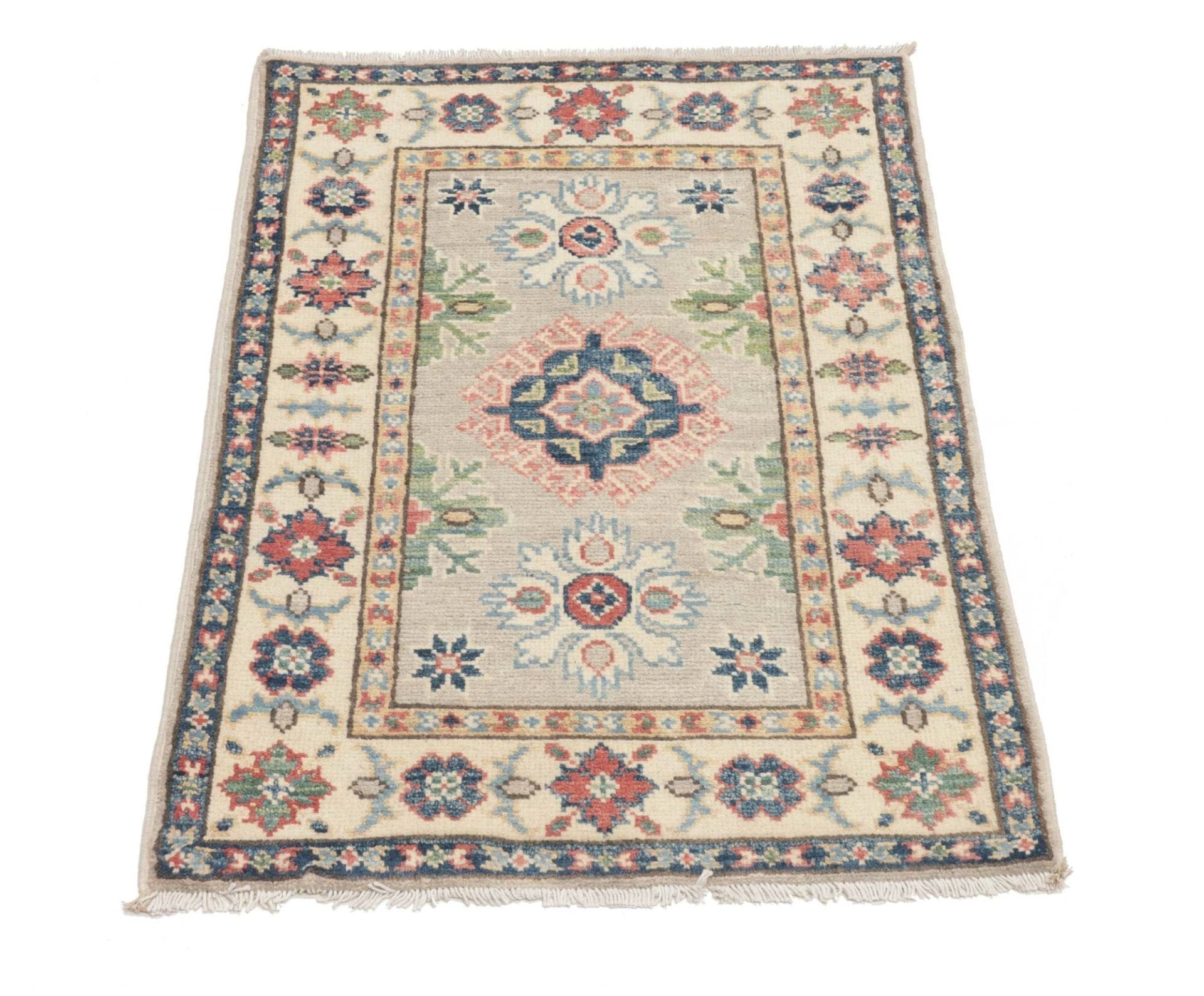 Kazak Orientteppich aus Pakistan, 64 × 90 cm