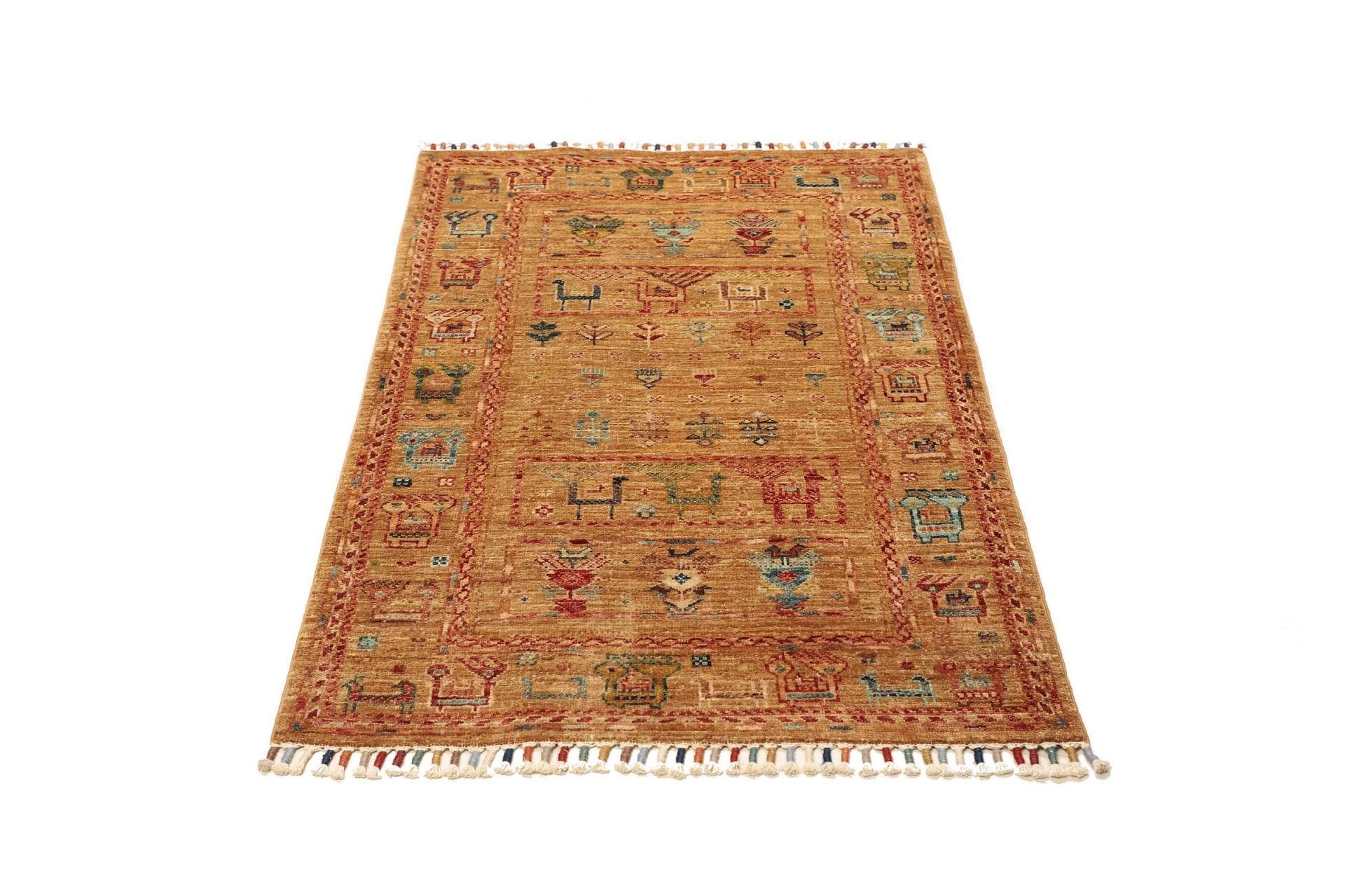 Samarkand Orientteppich 81 × 113 cm aus Wolle, handgeknüpft