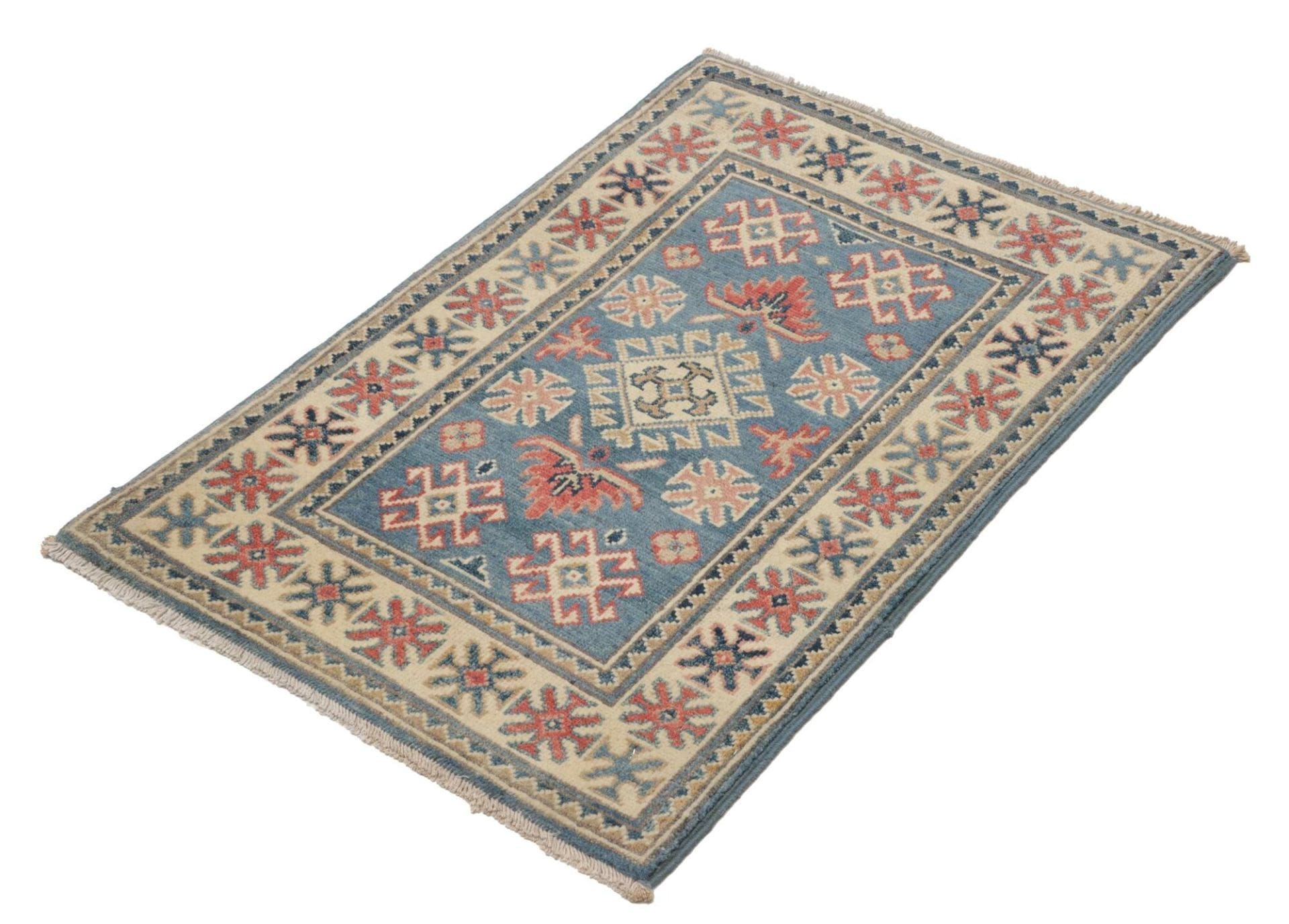 Kazak Orientteppich aus Pakistan, 64 × 89 cm