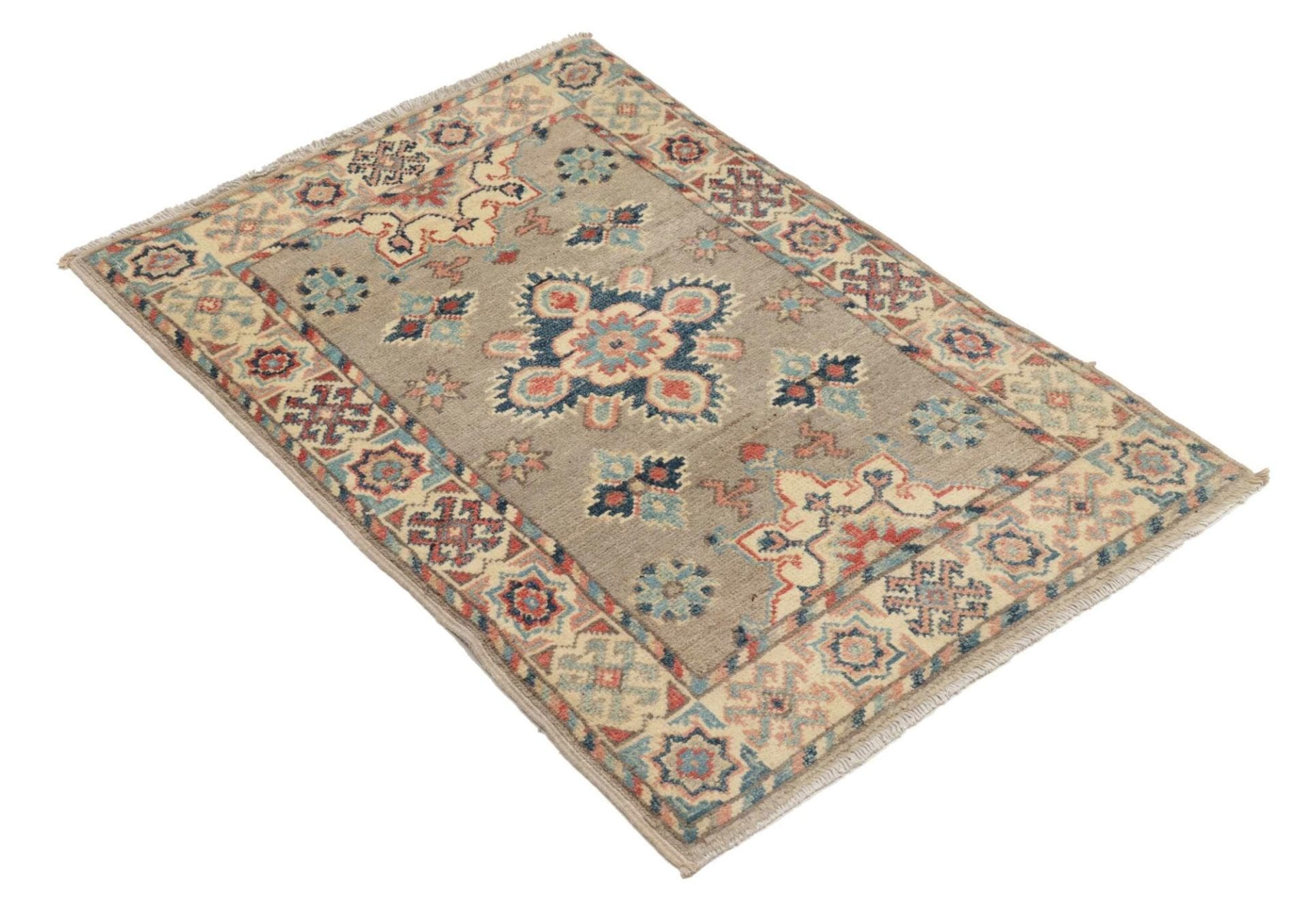 Kazak Orientteppich aus Pakistan, 66 × 91 cm