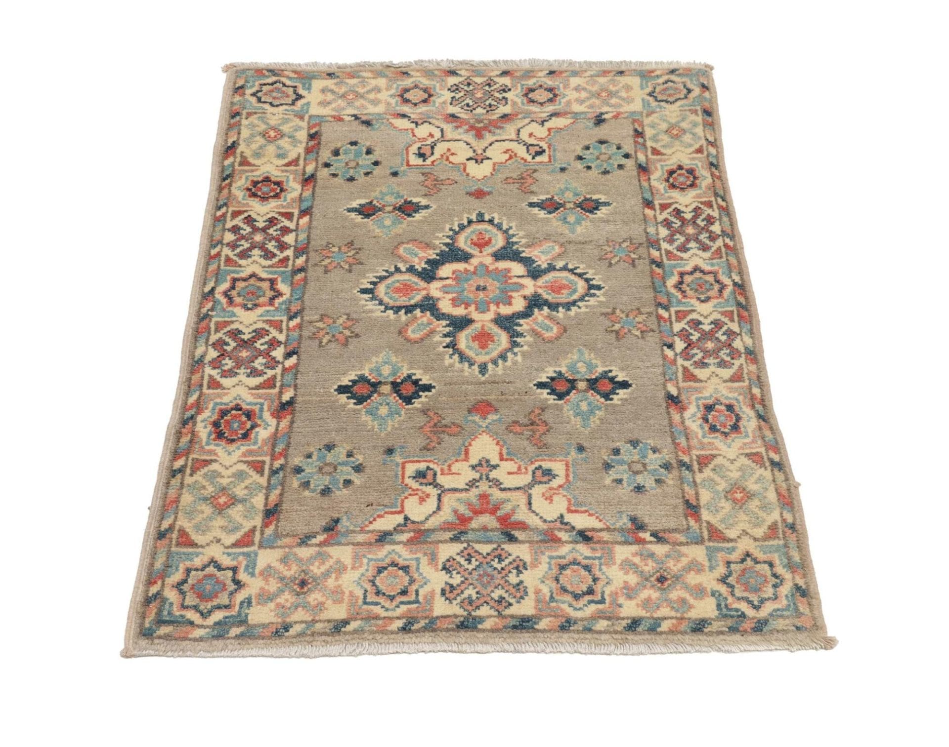 Kazak Orientteppich aus Pakistan, 66 × 91 cm