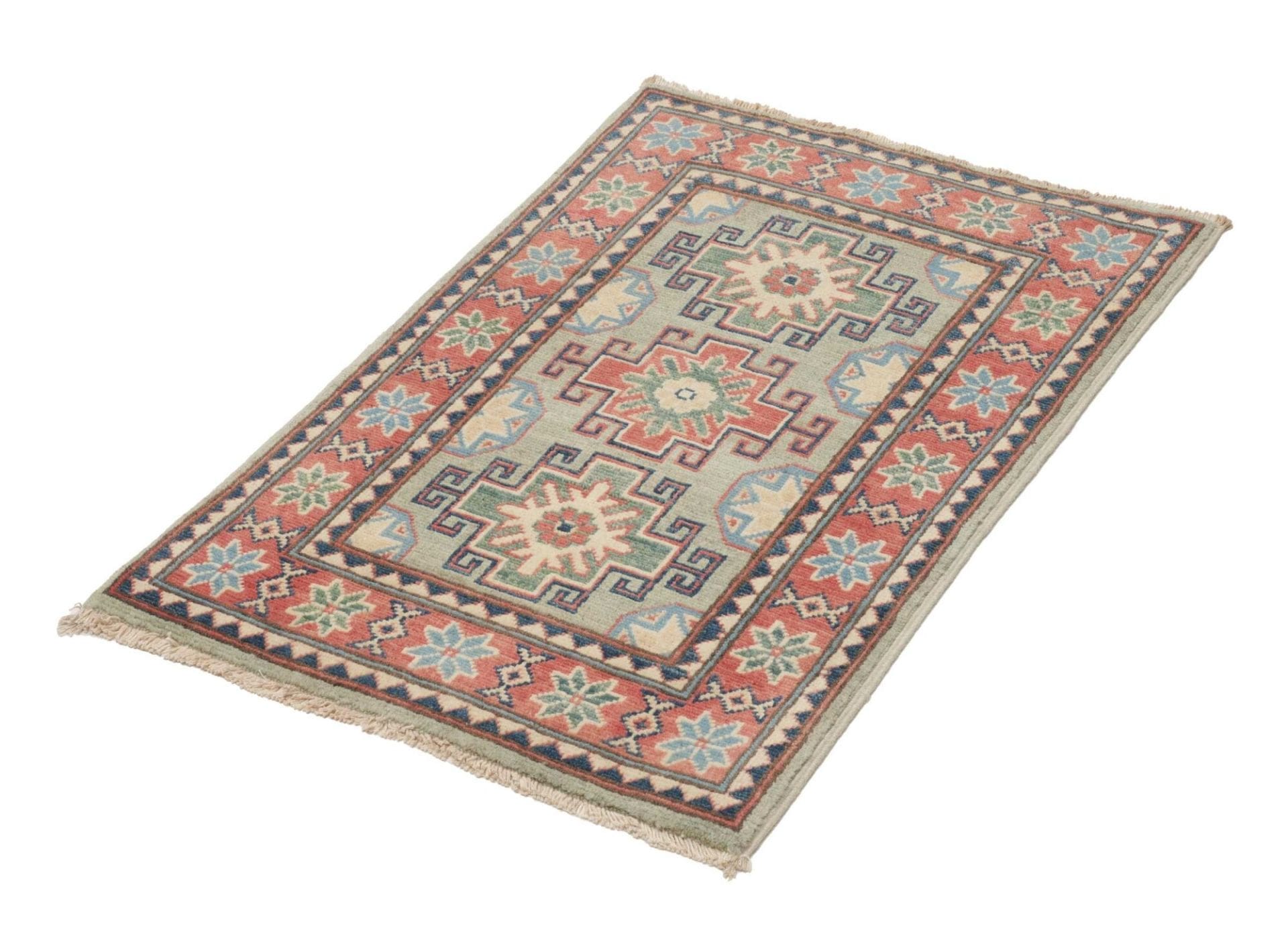 Kazak Orientteppich 64 × 89 cm aus Wolle, handgeknüpft