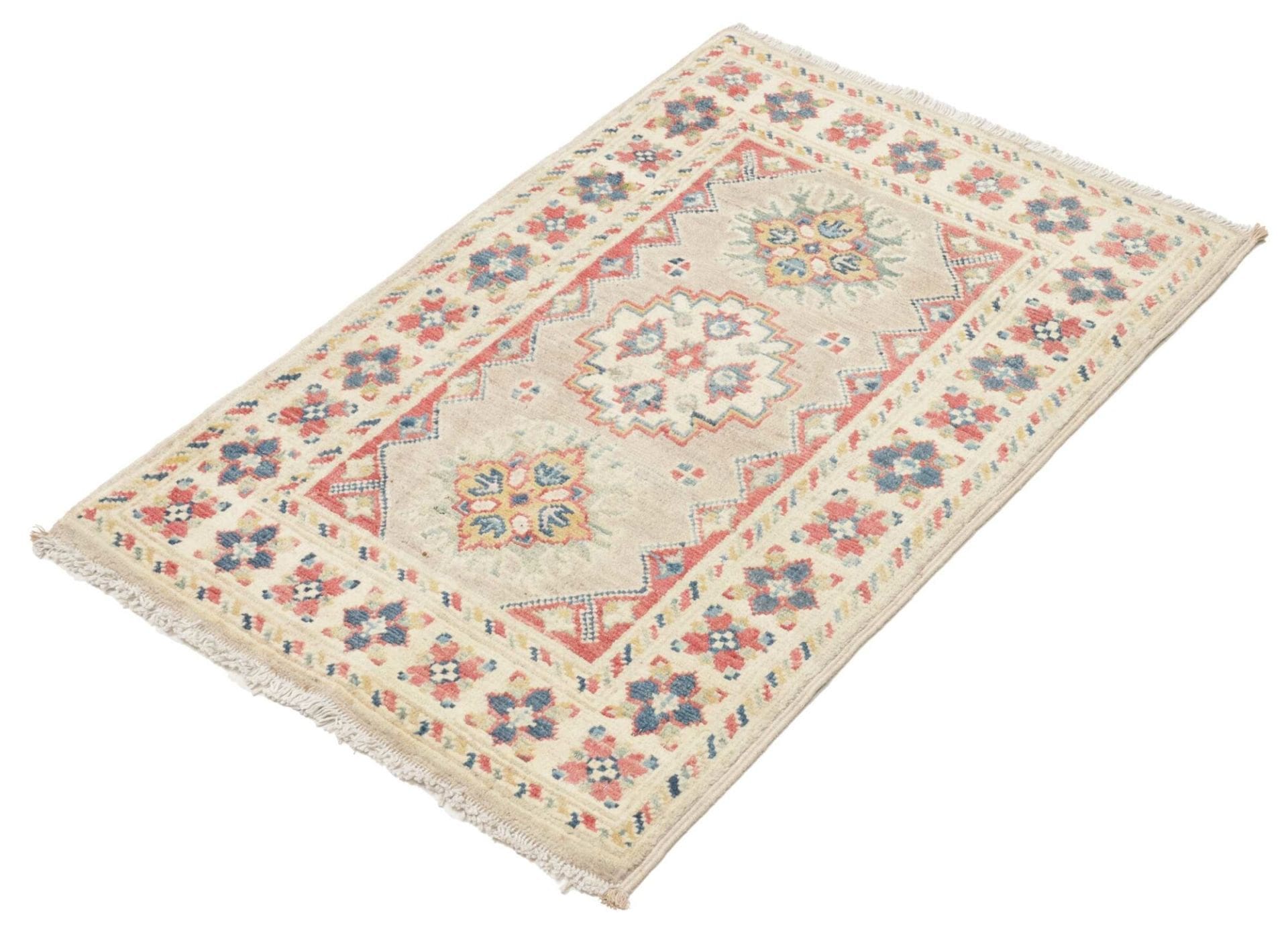 Kazak Orientteppich aus Pakistan, 64 × 96 cm