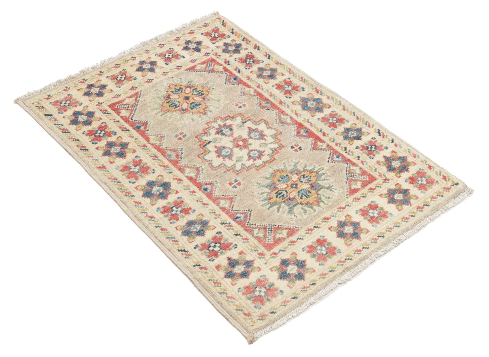 Kazak Orientteppich aus Pakistan, 64 × 96 cm
