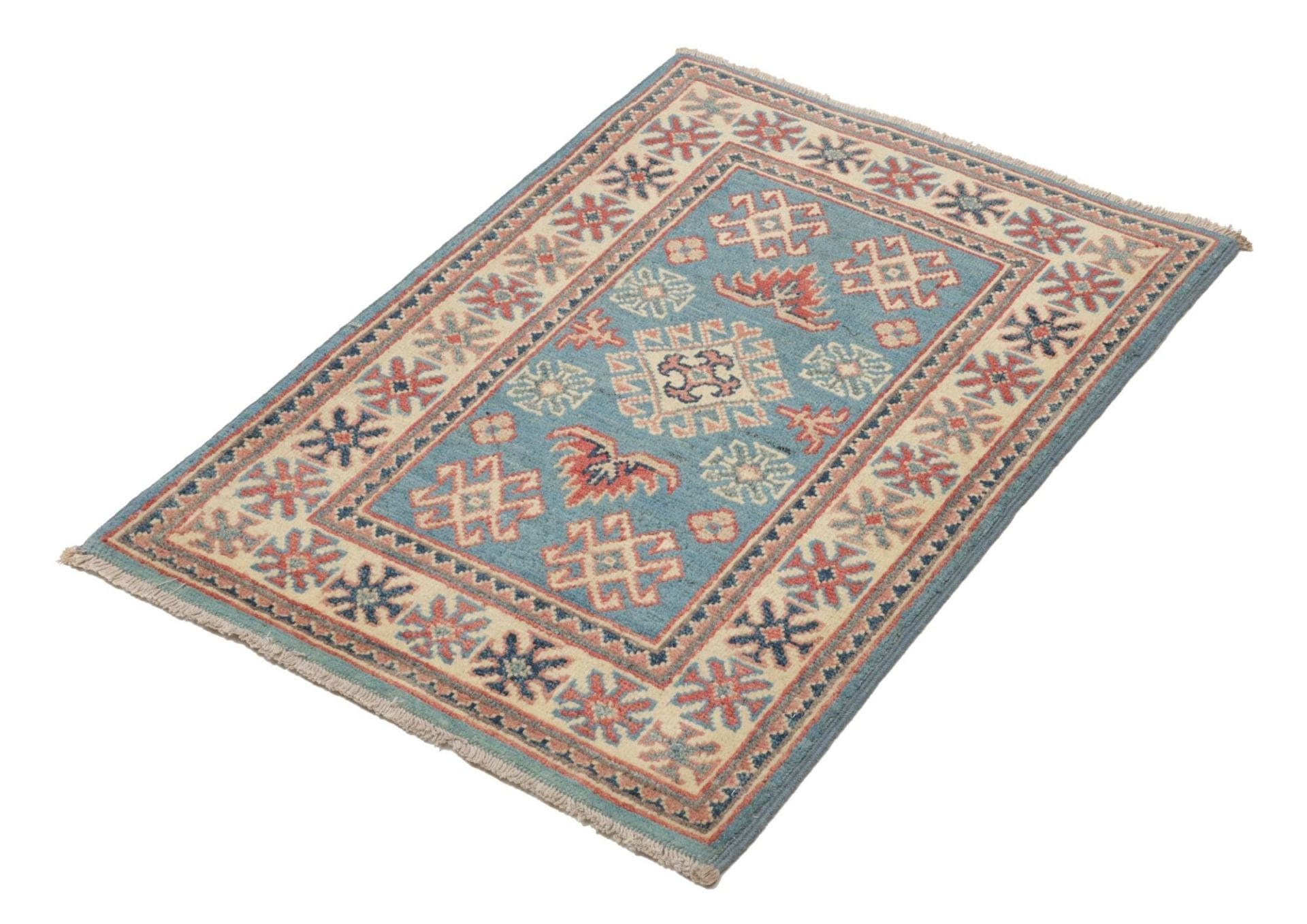 Kazak Orientteppich 65 × 85 cm aus Wolle, handgeknüpft