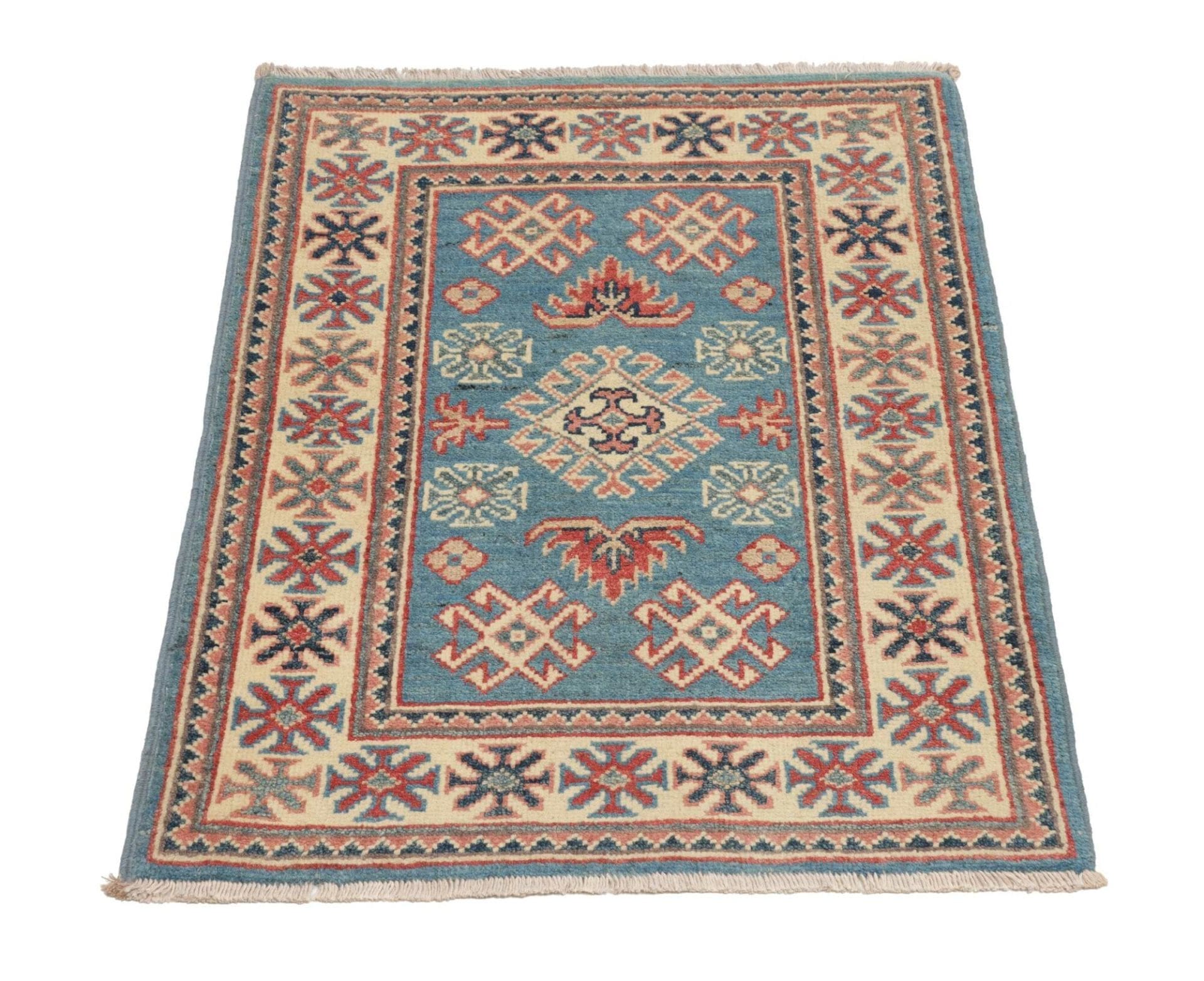 Kazak Orientteppich 65 × 85 cm aus Wolle, handgeknüpft