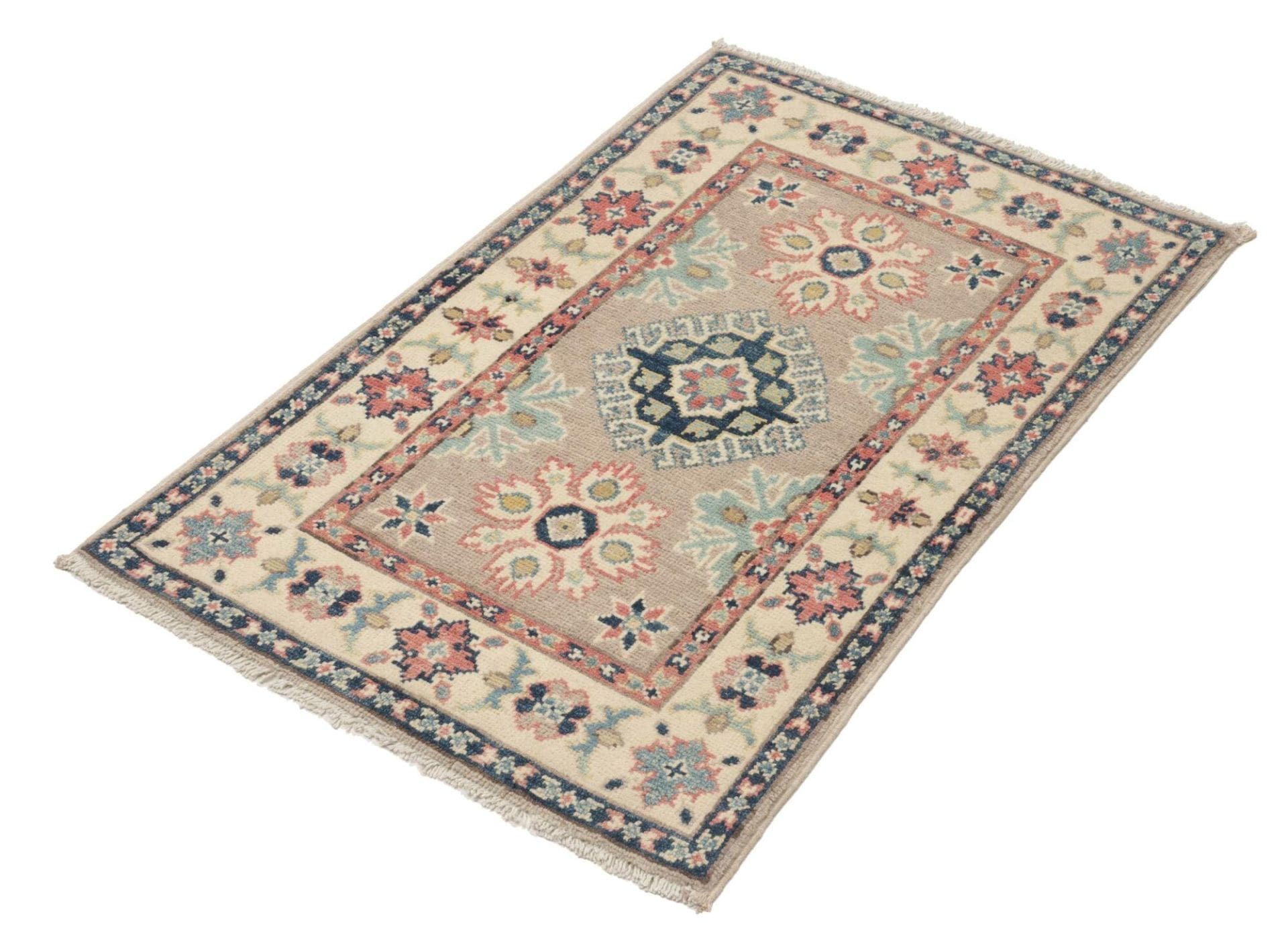 Kazak Orientteppich aus Pakistan, 61 × 90 cm