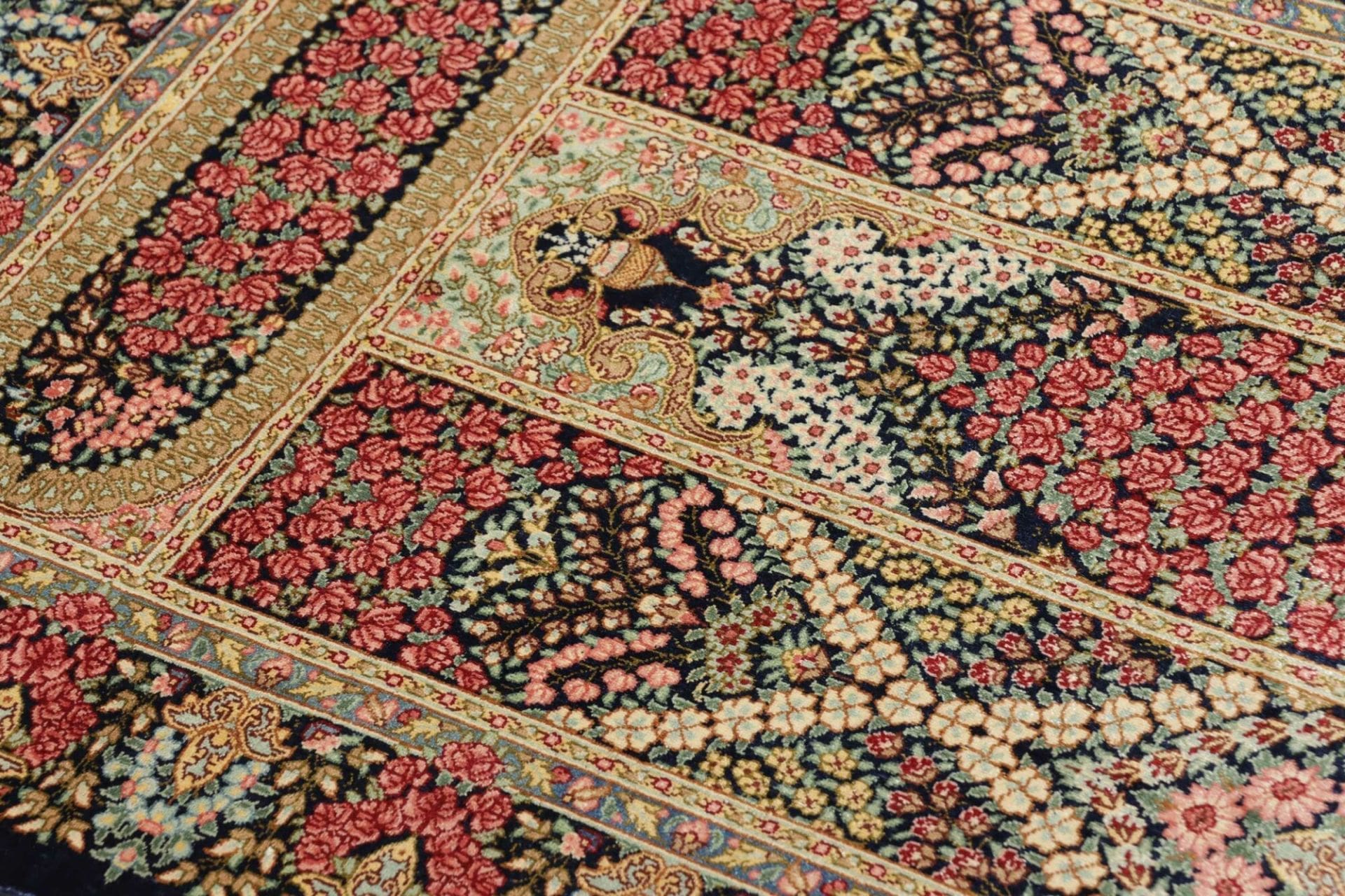 Ghom Perserteppich aus Iran, 63 × 90 cm