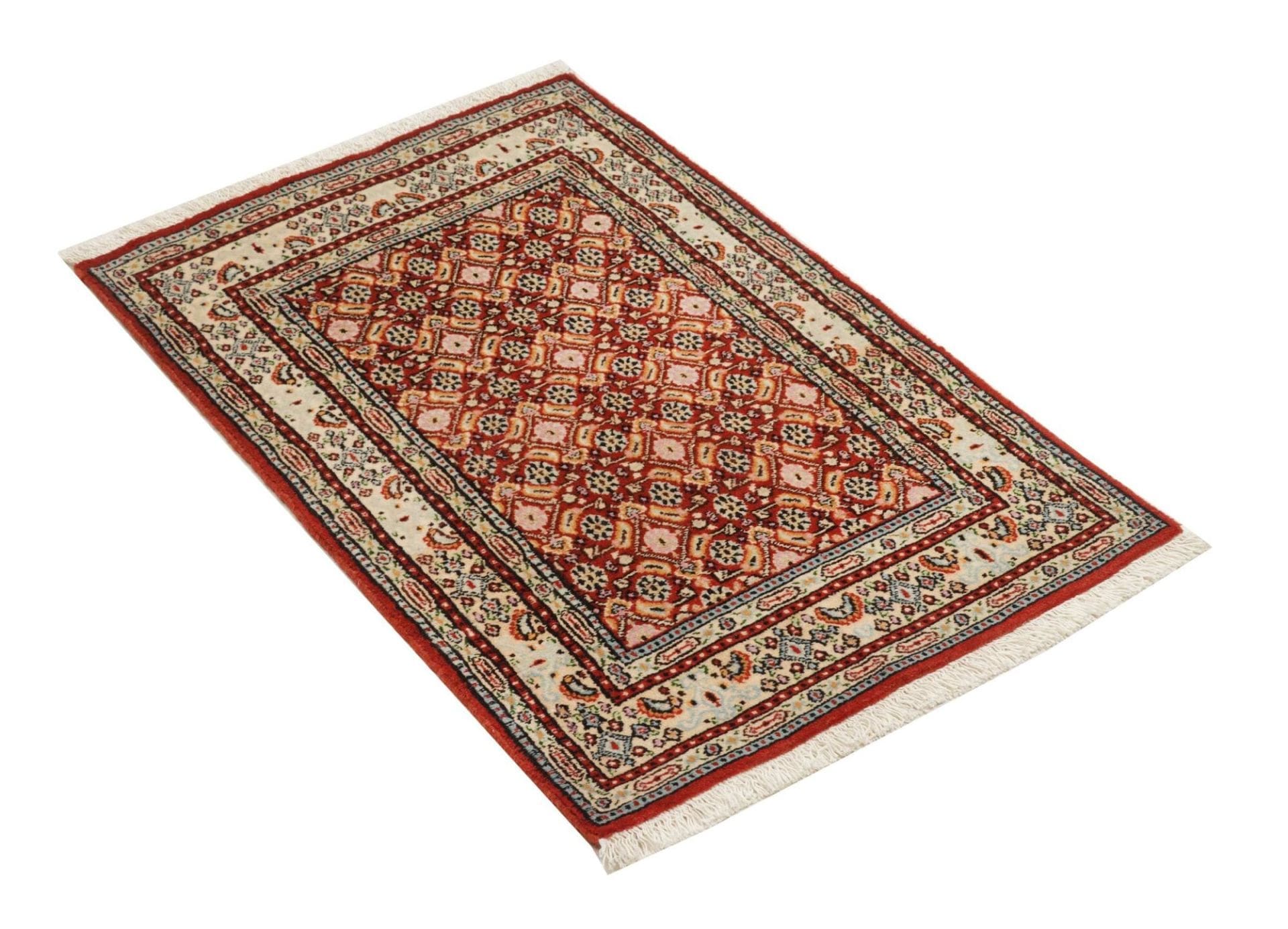 Moud Perserteppich aus Iran, 58 × 90 cm