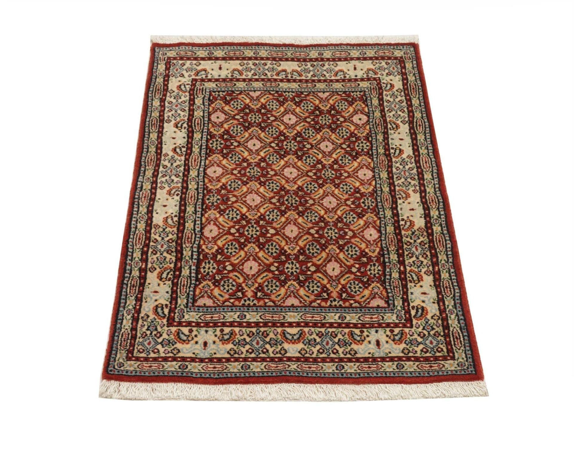 Moud Perserteppich aus Iran, 58 × 90 cm