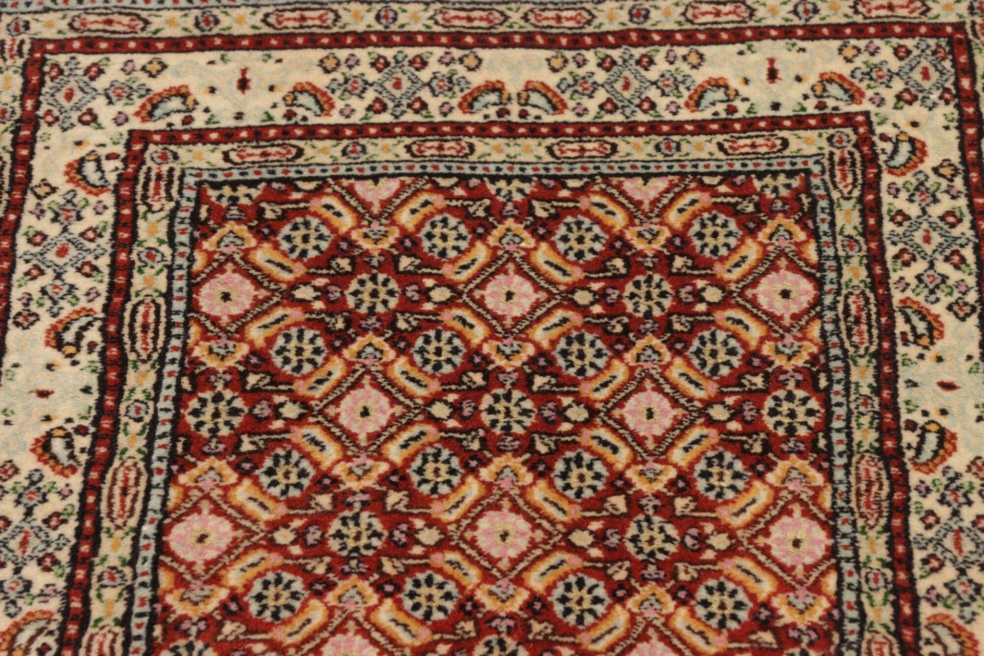 Moud Perserteppich aus Iran, 58 × 90 cm