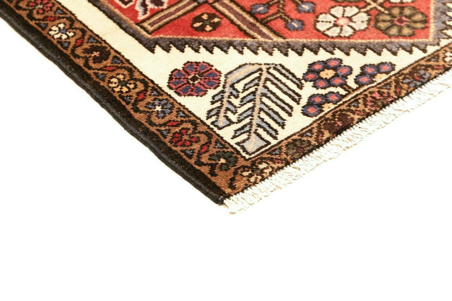 Handgeknüpfter Hamadan Herati Perserteppich 80 × 126 cm