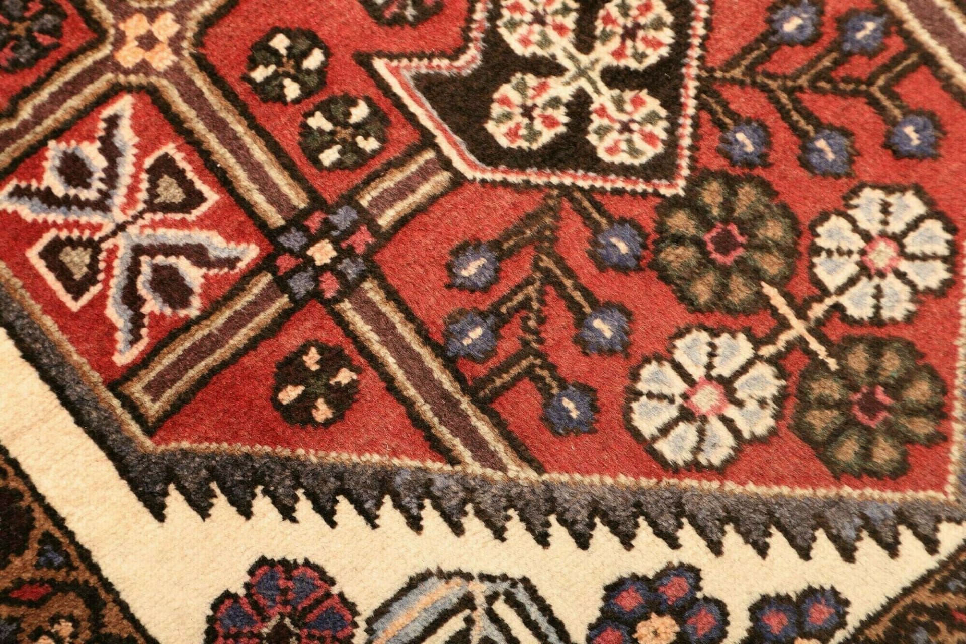 Handgeknüpfter Hamadan Herati Perserteppich 80 × 126 cm