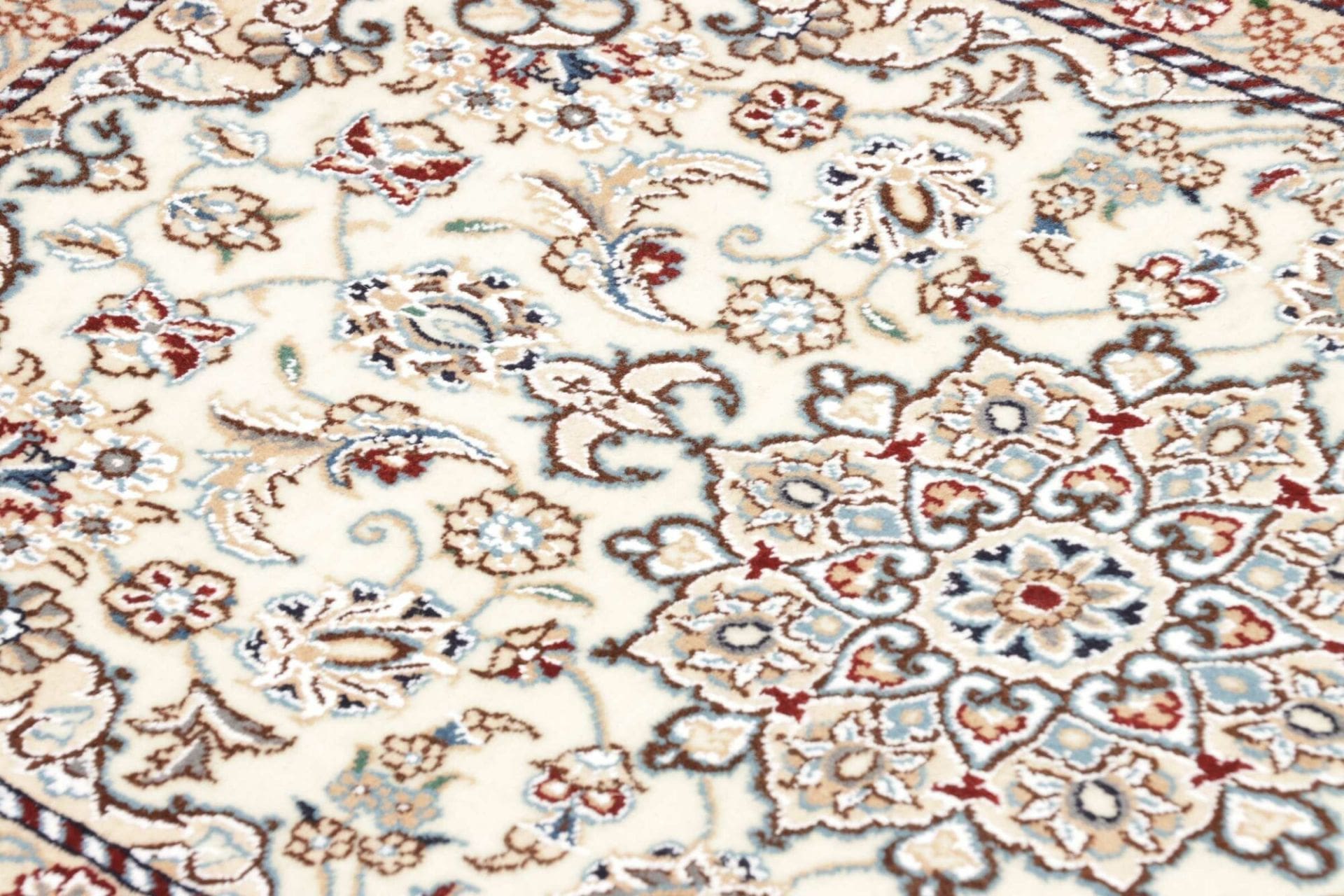 Handgeknüpfter Nain Perserteppich, 63 × 98 cm, Wolle