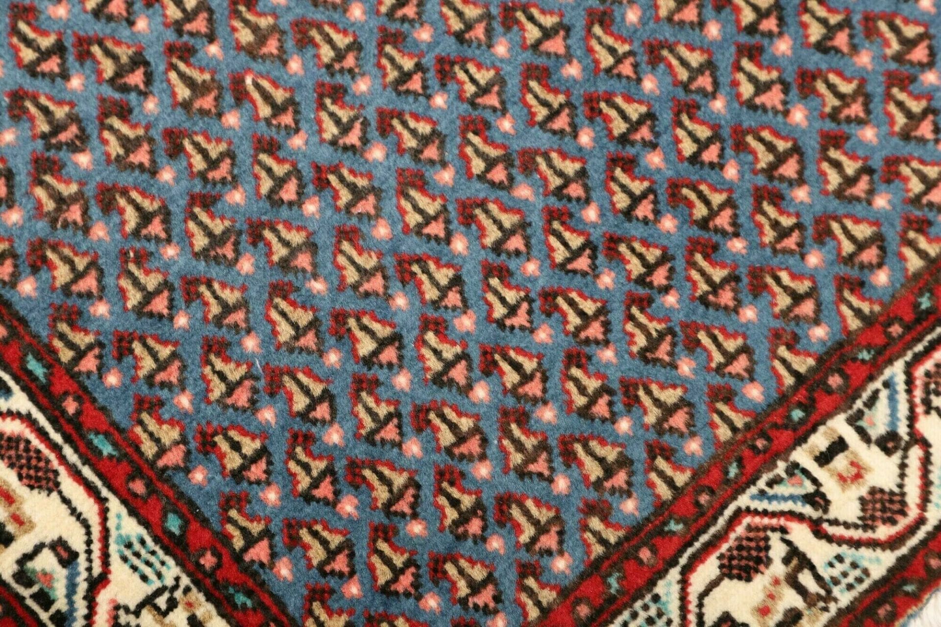 Hamadan Herati Perserteppich 65 × 127 cm aus Wolle, handgeknüpft