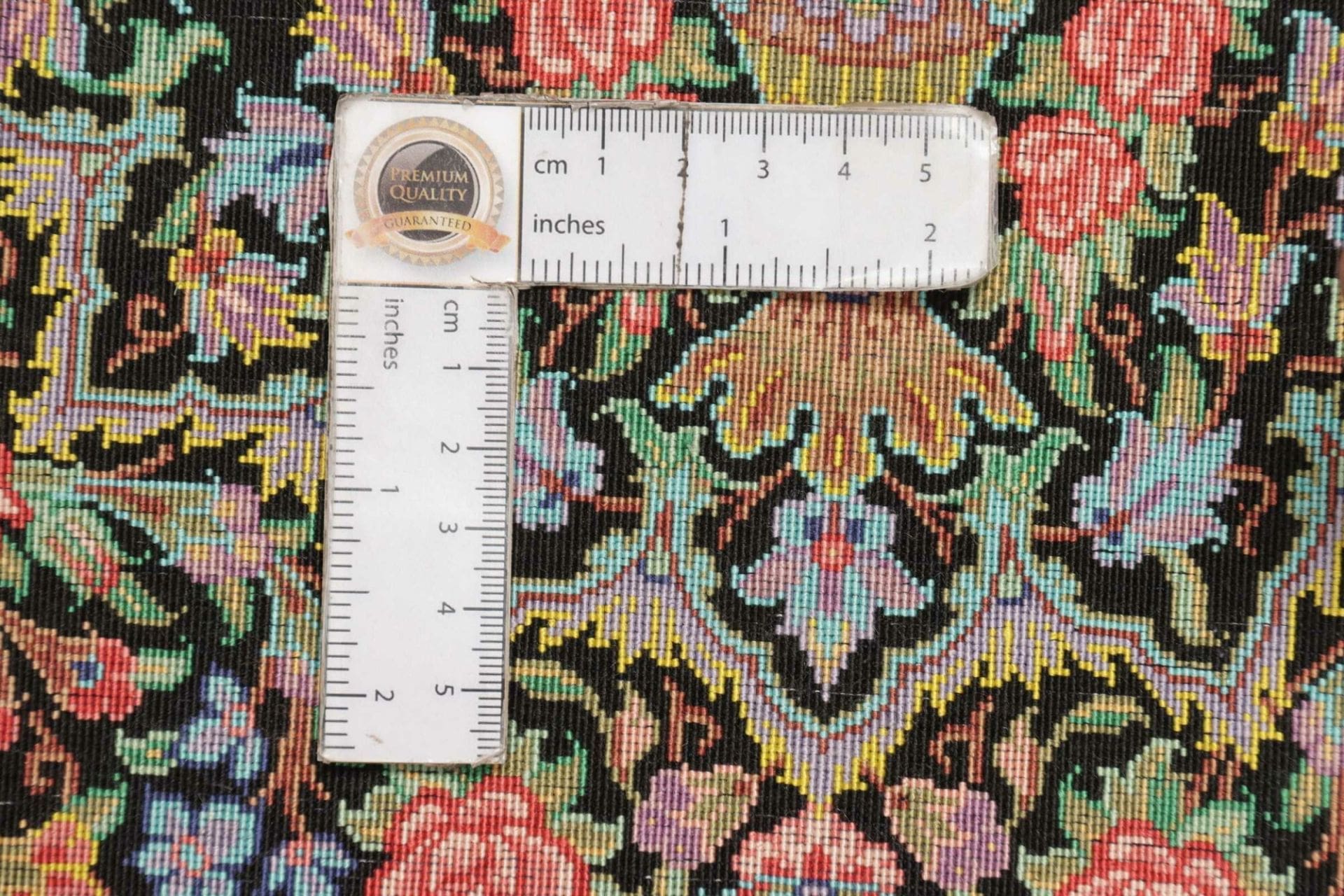 Ghom Perserteppich 65 × 88 cm aus Seide, handgeknüpft