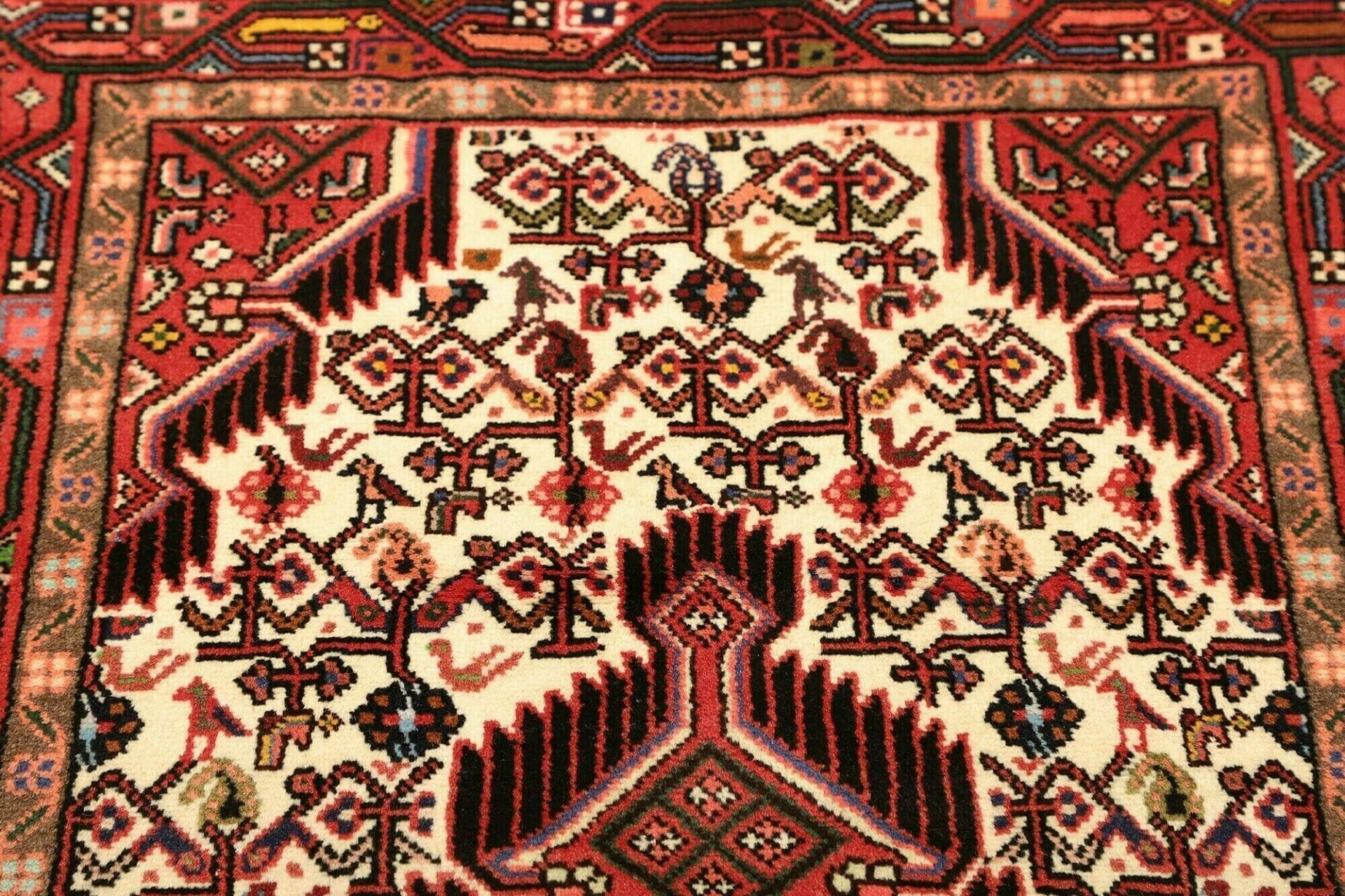 hamadan-teppich-80-x-125cm-schurwolle-herati-muster-handgeknupft-6 Hamadan Herati Perserteppich aus Iran, 80 × 125 cm