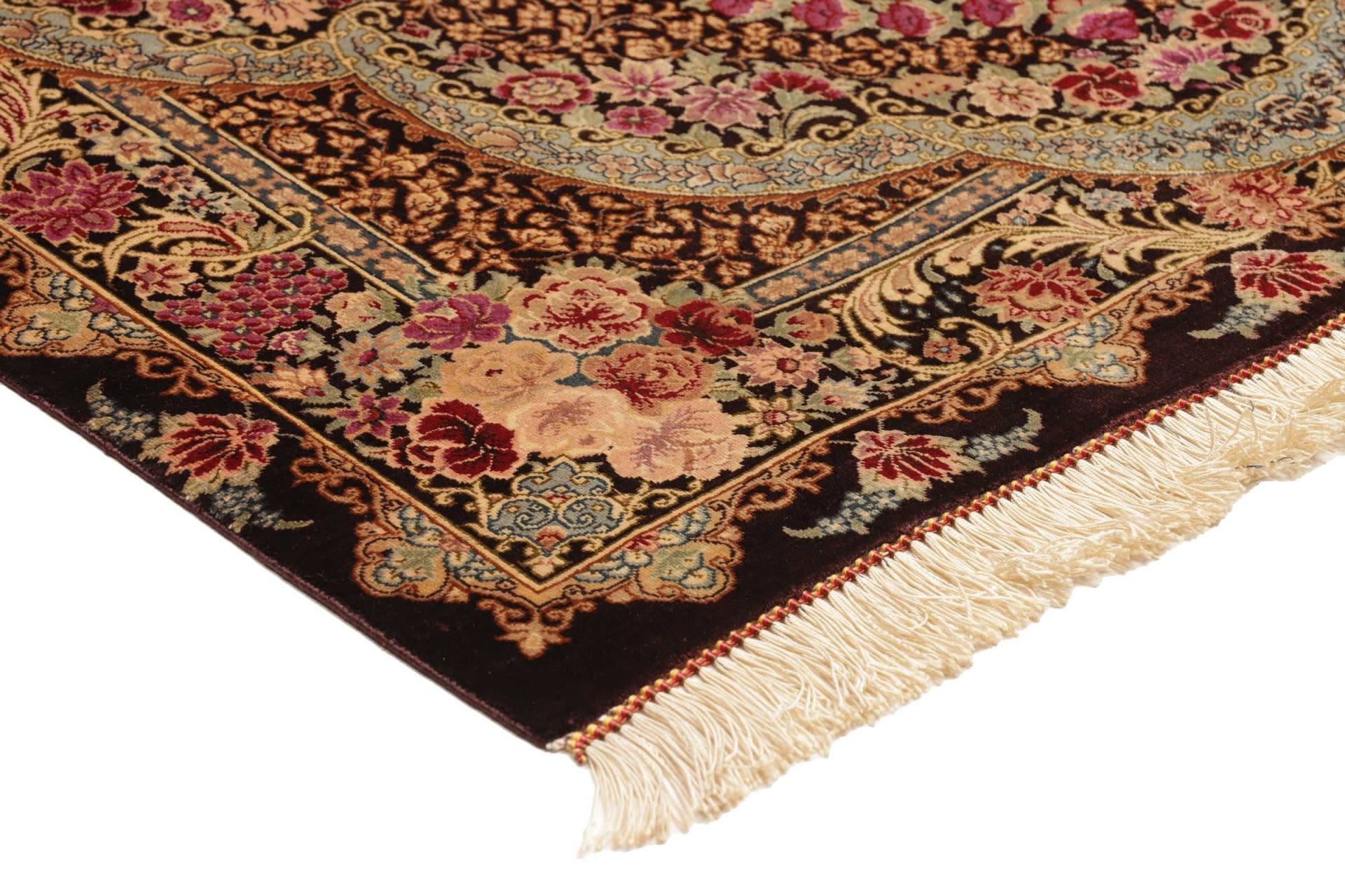 Ghom Perserteppich aus Iran, 82 × 121 cm