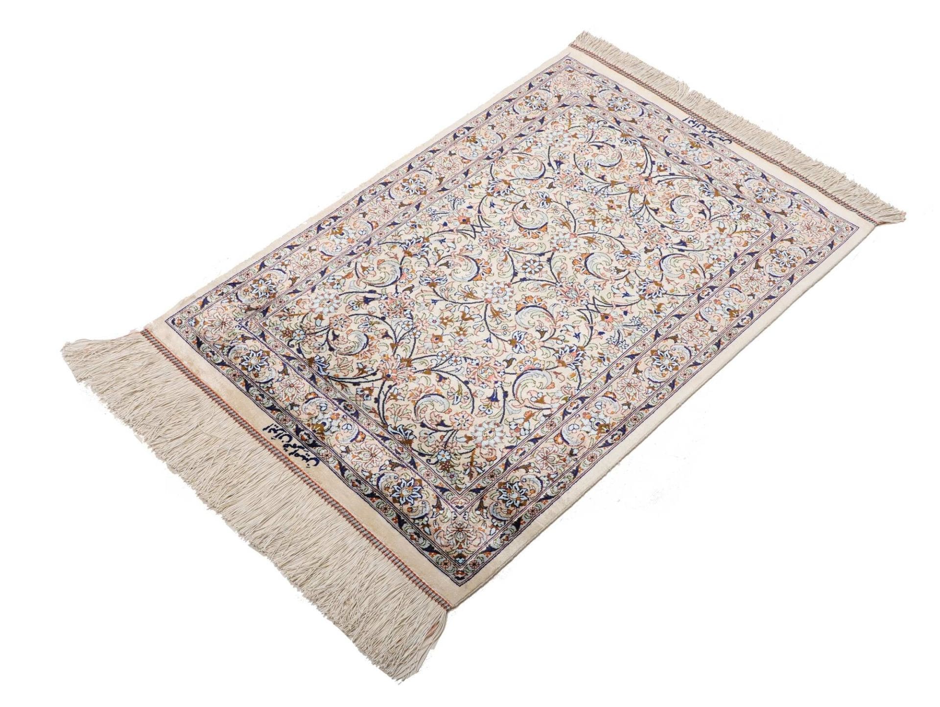 Ghom Perserteppich aus Iran, 61 × 83 cm