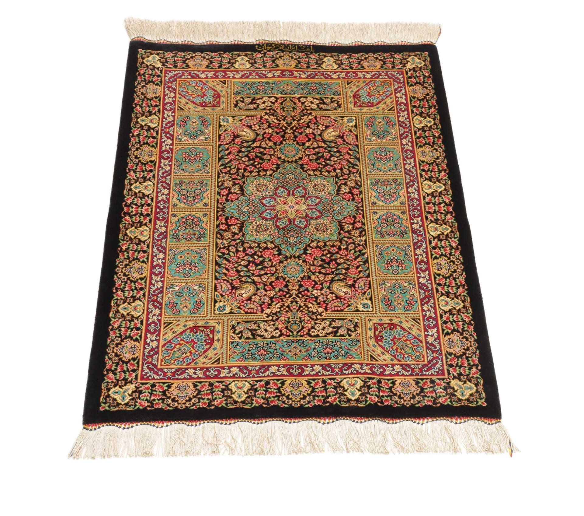 Ghom Perserteppich aus Iran, 64 × 87 cm