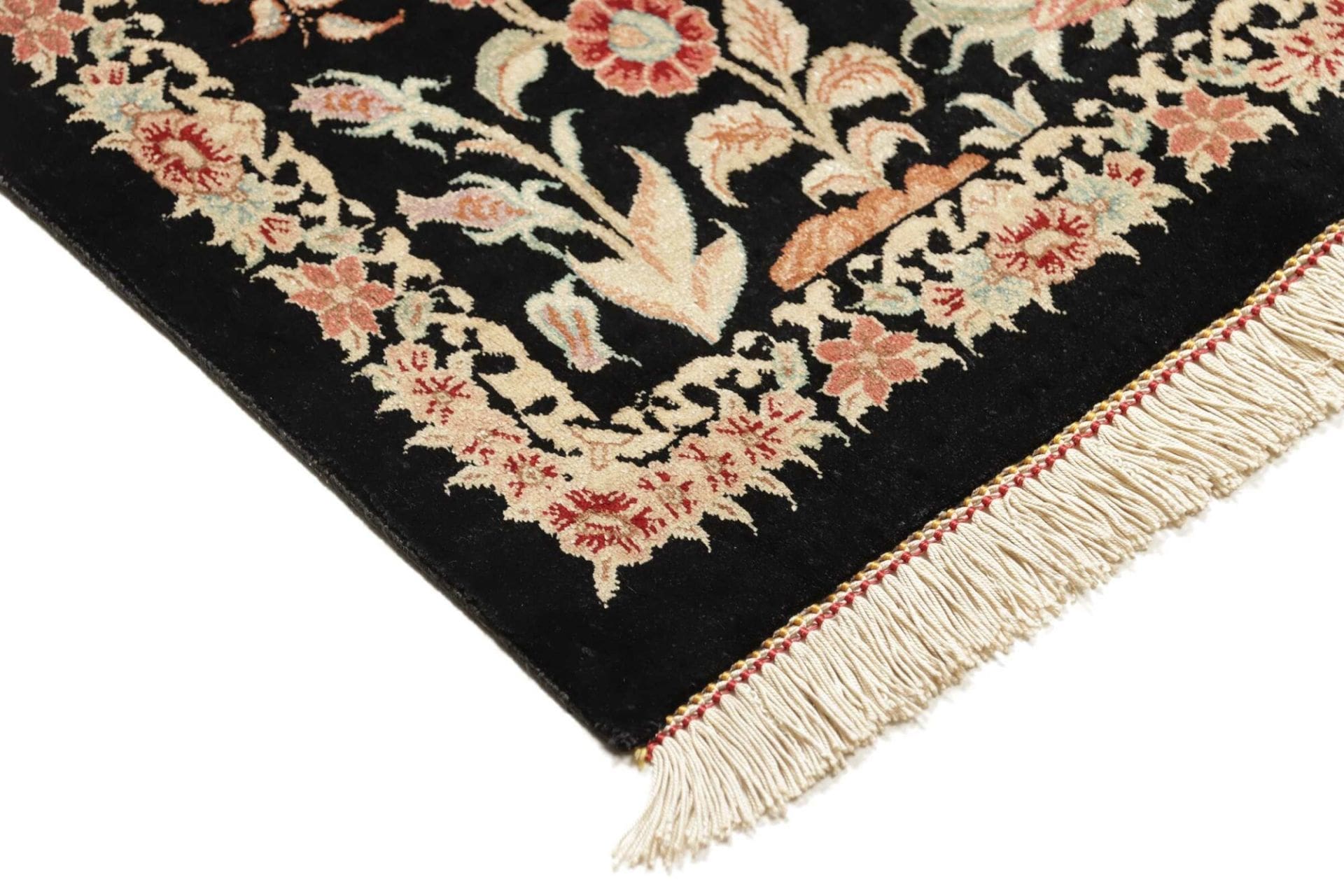 Ghom Perserteppich aus Iran, 63 × 101 cm