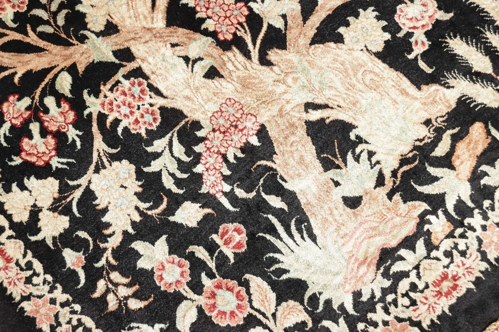 Ghom Perserteppich aus Iran, 63 × 101 cm
