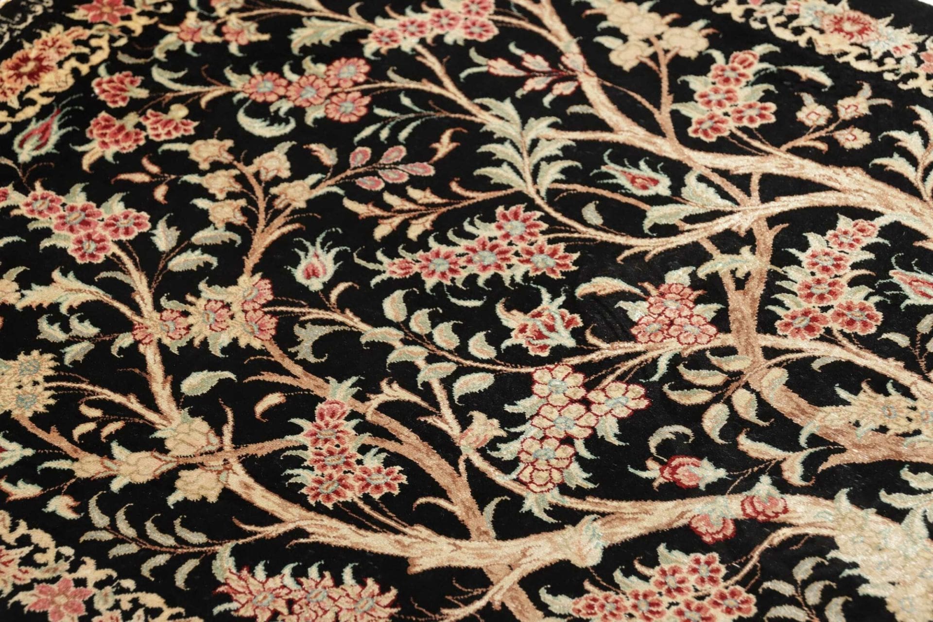 Ghom Perserteppich aus Iran, 63 × 101 cm