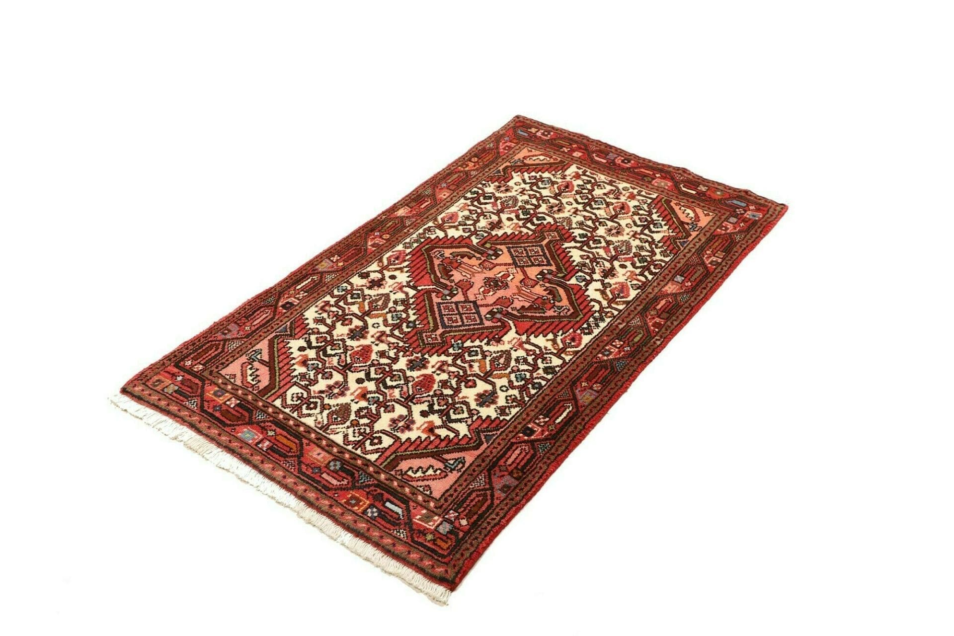 Hamadan Herati Perserteppich aus Iran, 74 × 122 cm