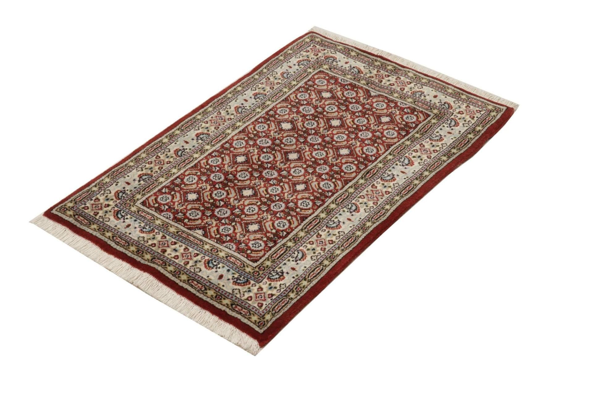 Moud Perserteppich aus Iran, 63 × 93 cm