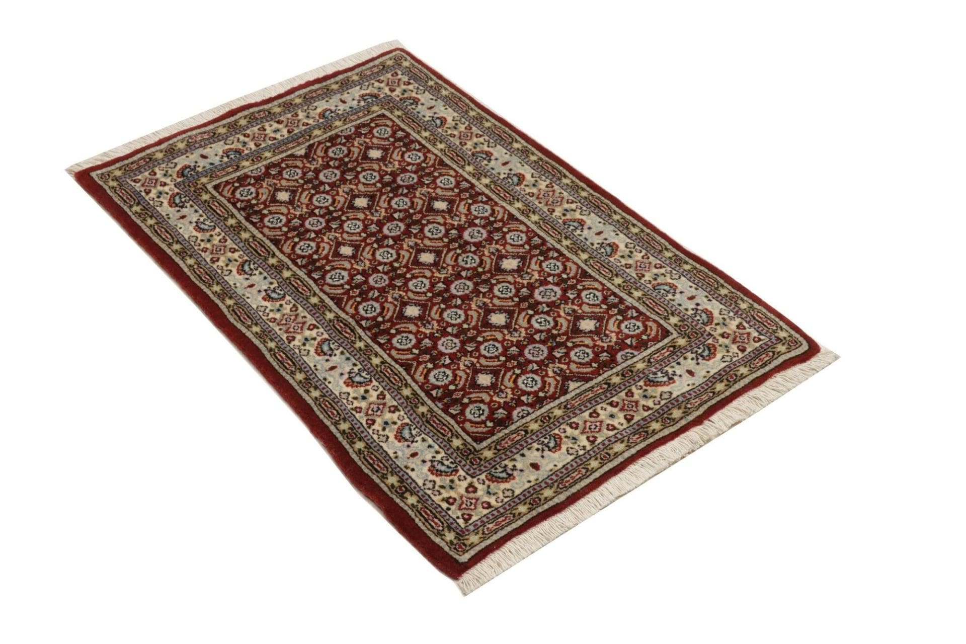 Moud Perserteppich aus Iran, 63 × 93 cm