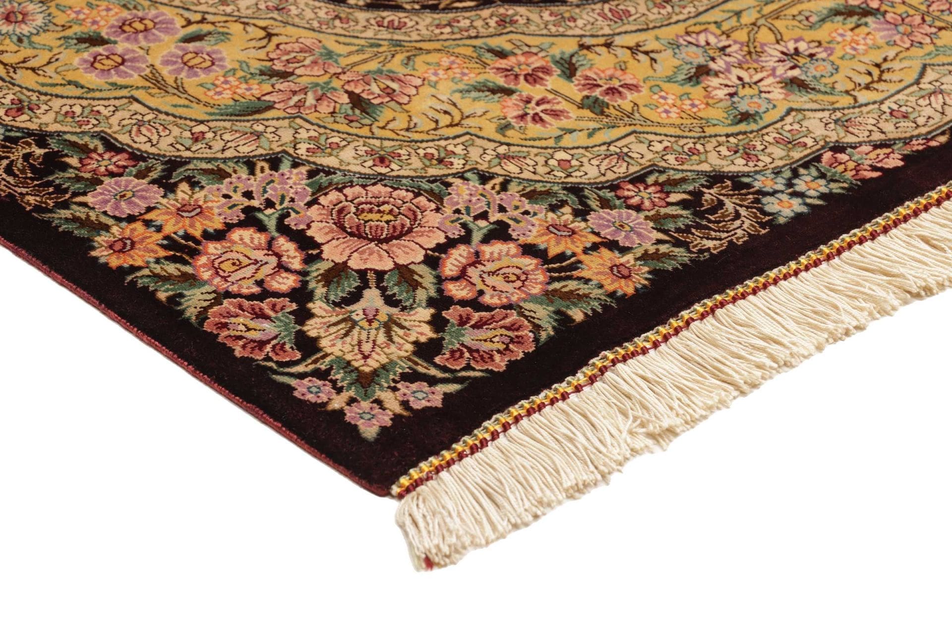 Ghom Perserteppich aus Iran, 82 × 124 cm