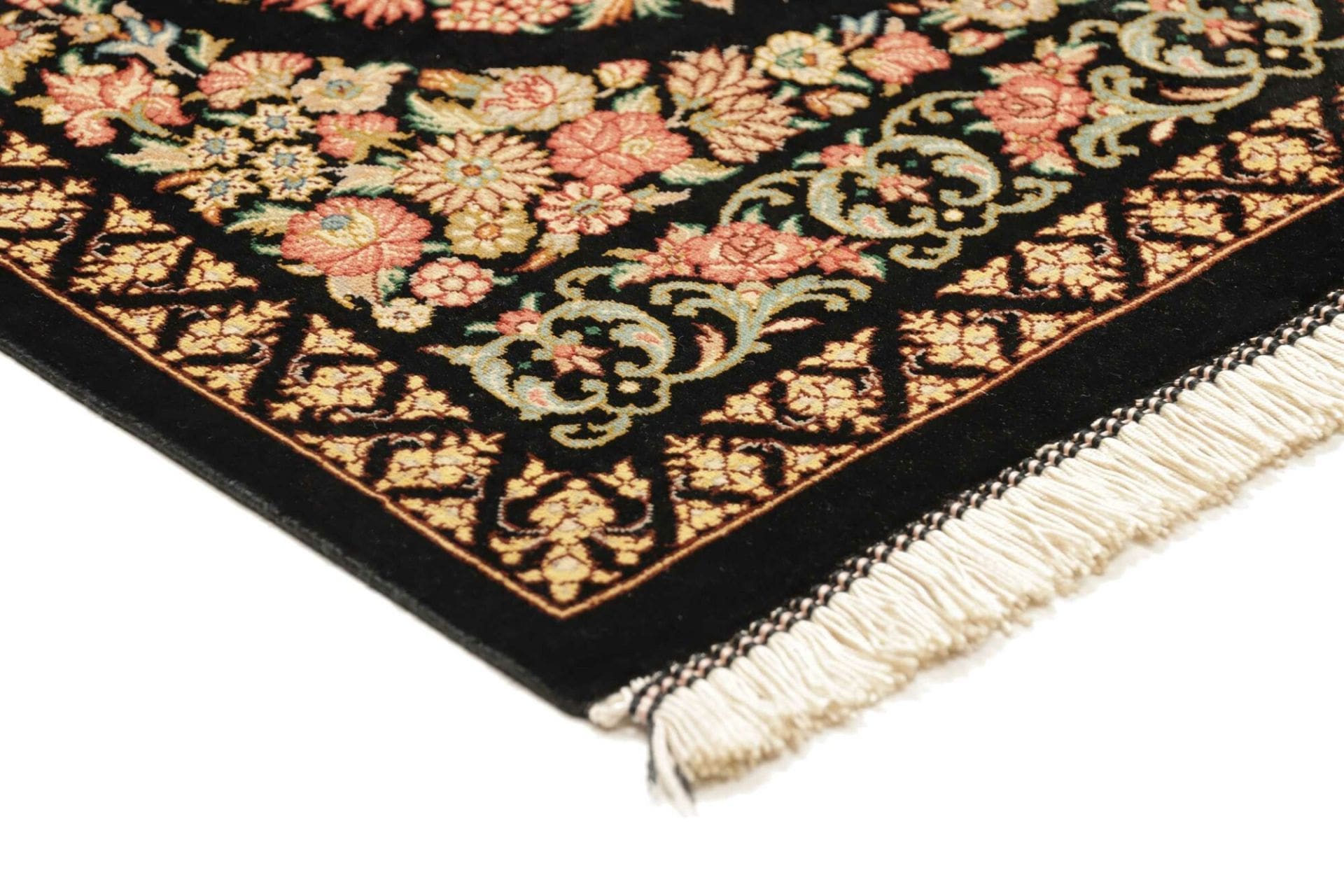 Ghom Perserteppich aus Iran, 61 × 91 cm