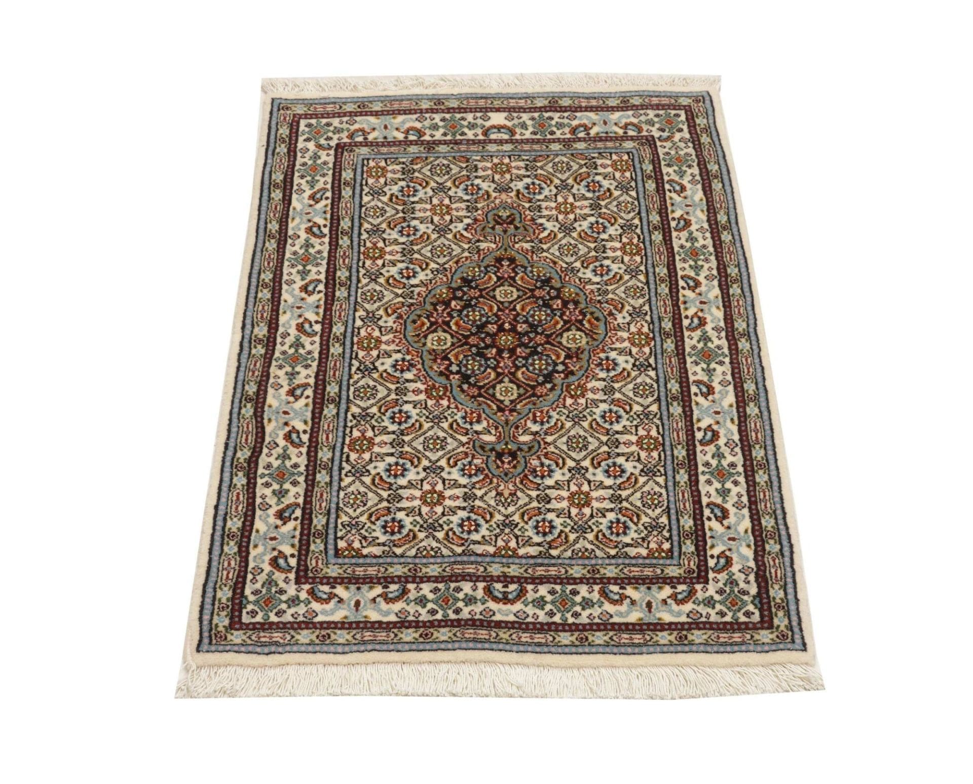 Handgeknüpfter Moud Perserteppich 62 × 88 cm