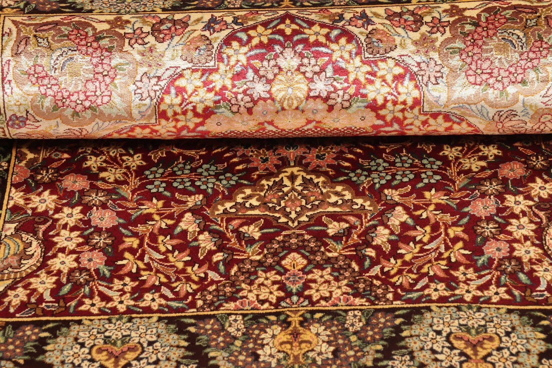 Handgeknüpfter Ghom Perserteppich 66 × 94 cm