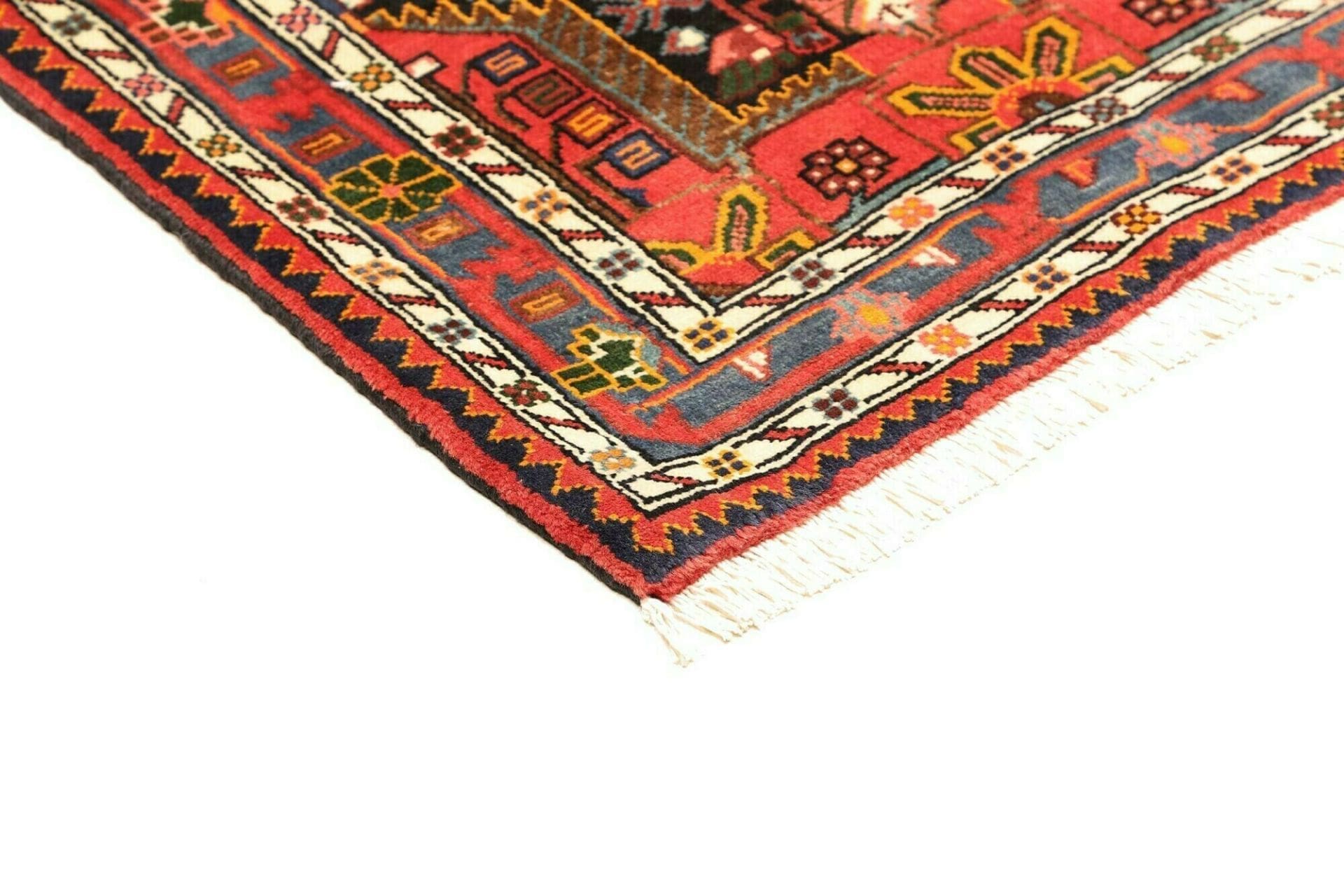 hamadan-teppich-81-x-123cm-herati-muster-schurwolle-handgeknupft-4 Hamadan Herati Perserteppich aus Iran, 81 × 123 cm