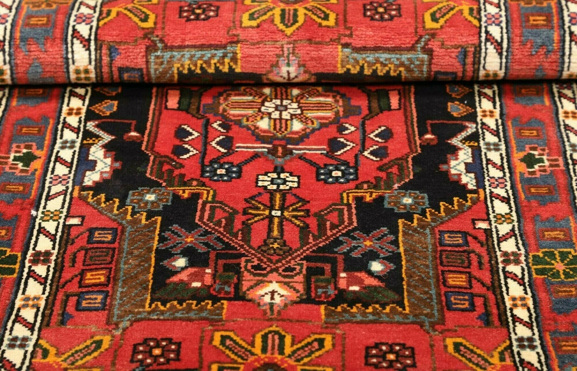 hamadan-teppich-81-x-123cm-herati-muster-schurwolle-handgeknupft-7 Hamadan Herati Perserteppich aus Iran, 81 × 123 cm