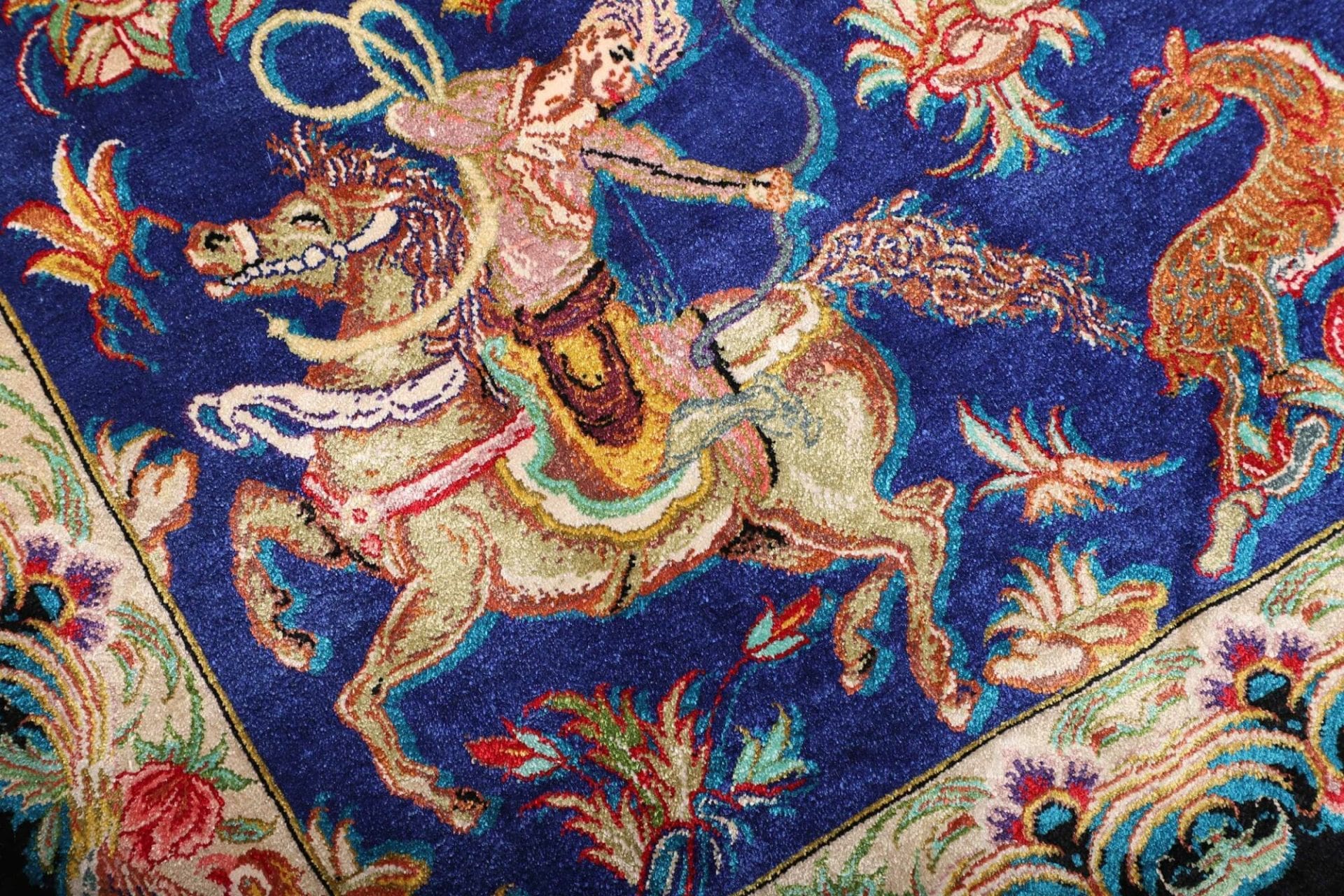 Ghom Perserteppich aus Iran, 60 × 87 cm